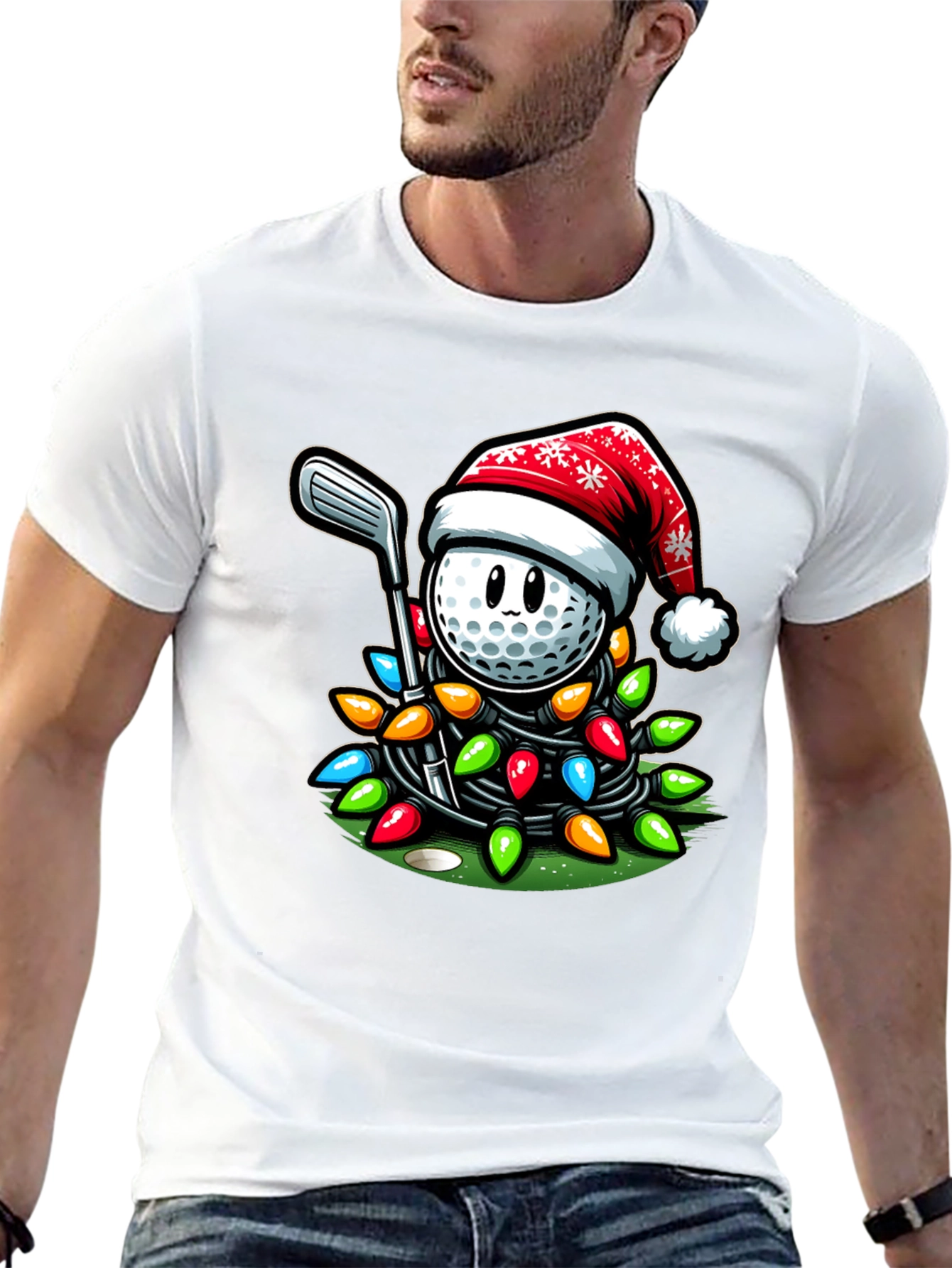 Festive Golf Ball Christmas T-Shirt