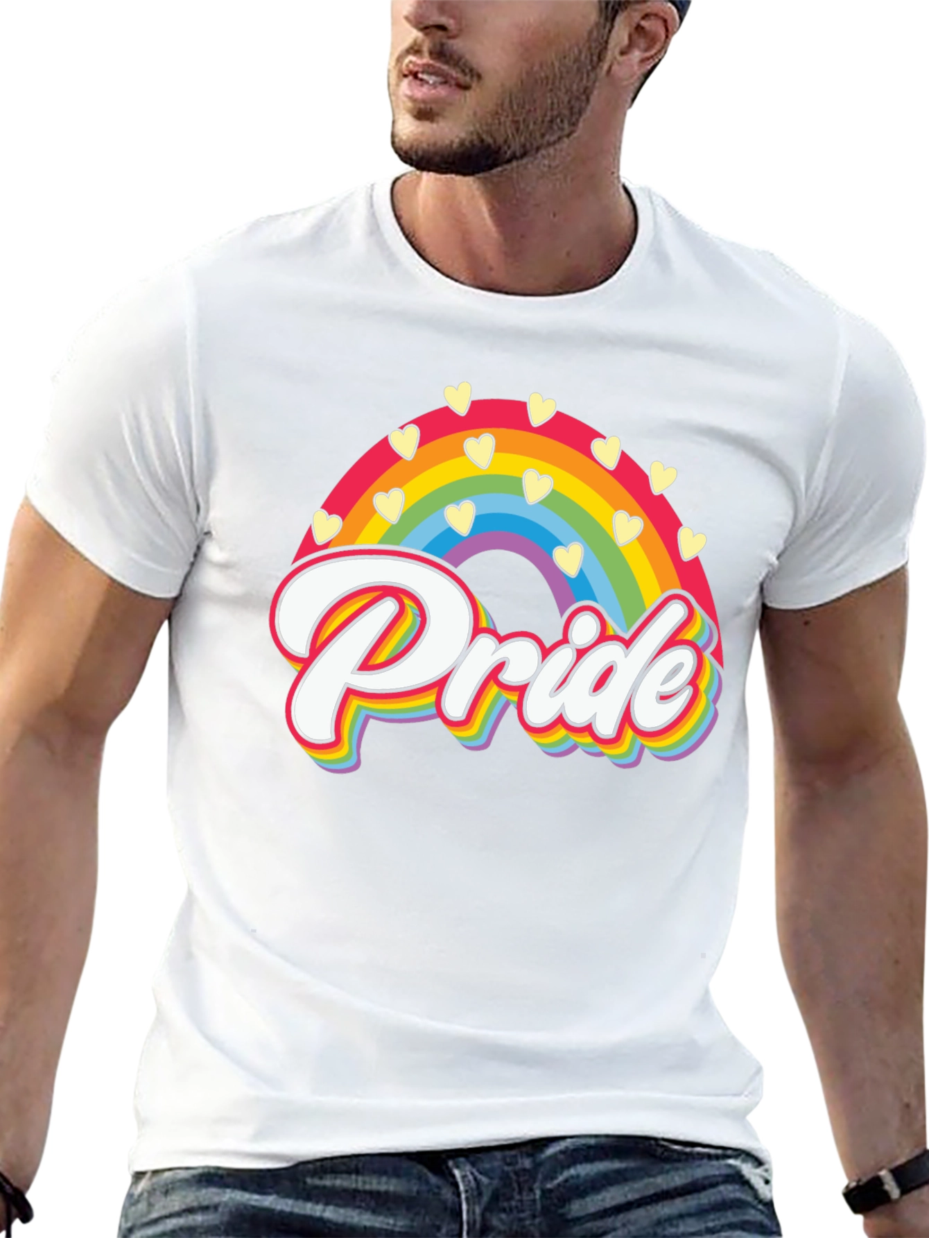 Pride Rainbow Heart Graphic Tee