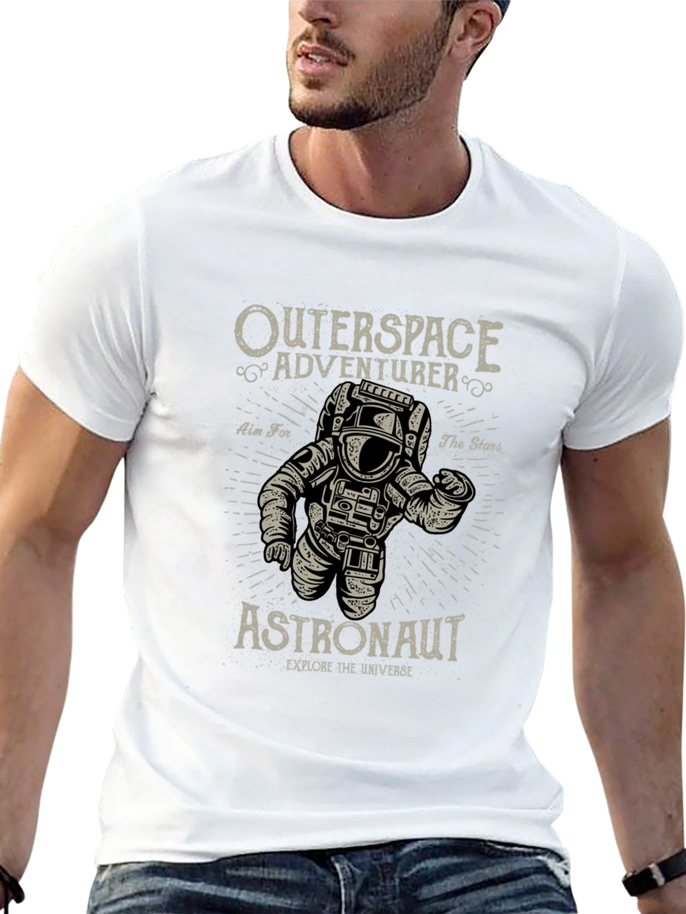 Outerspace Astronaut Graphic T-Shirt