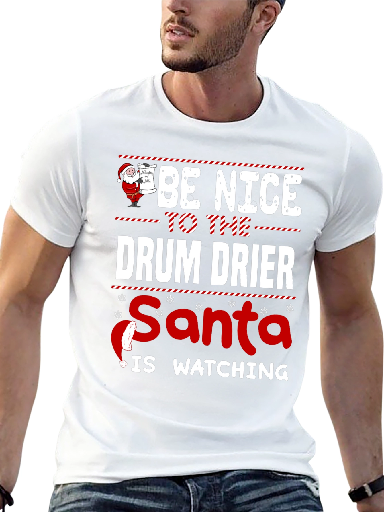 Be Nice to the Drum Drier Santa T-Shirt