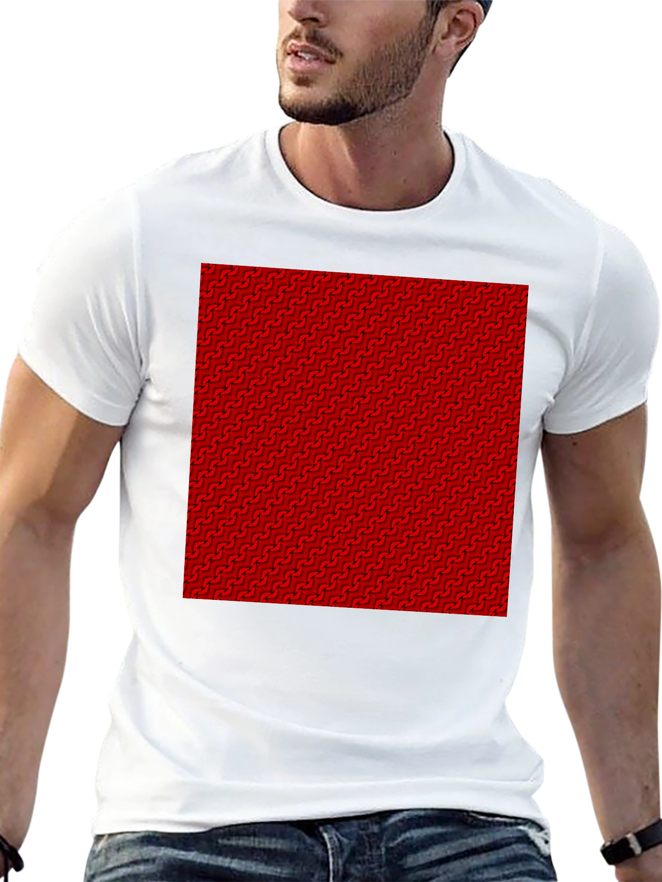 Patterned Graphic Tee - Modern Casual Style