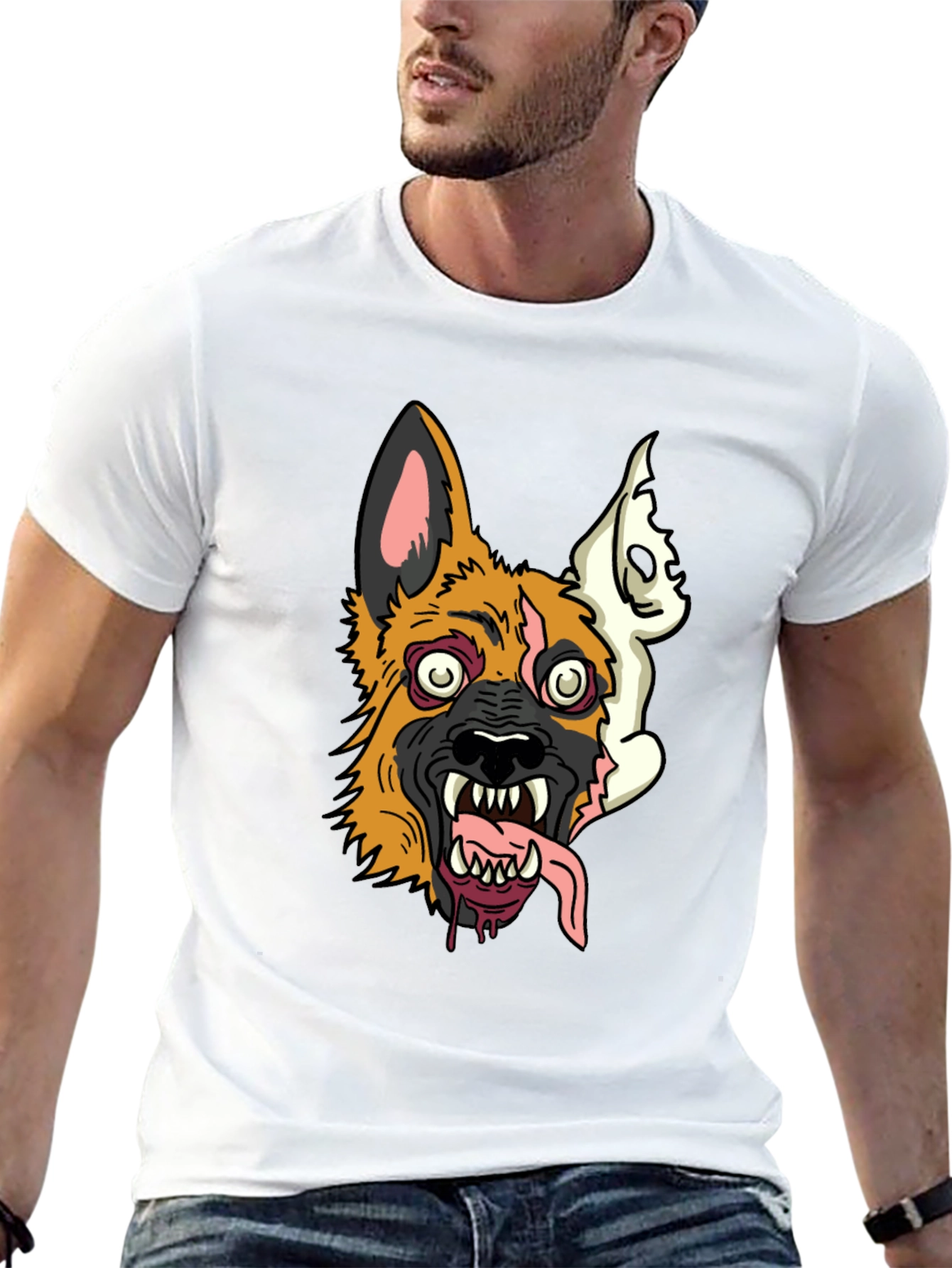 Zombie Dog Graphic Tee - Mens Black T-Shirt