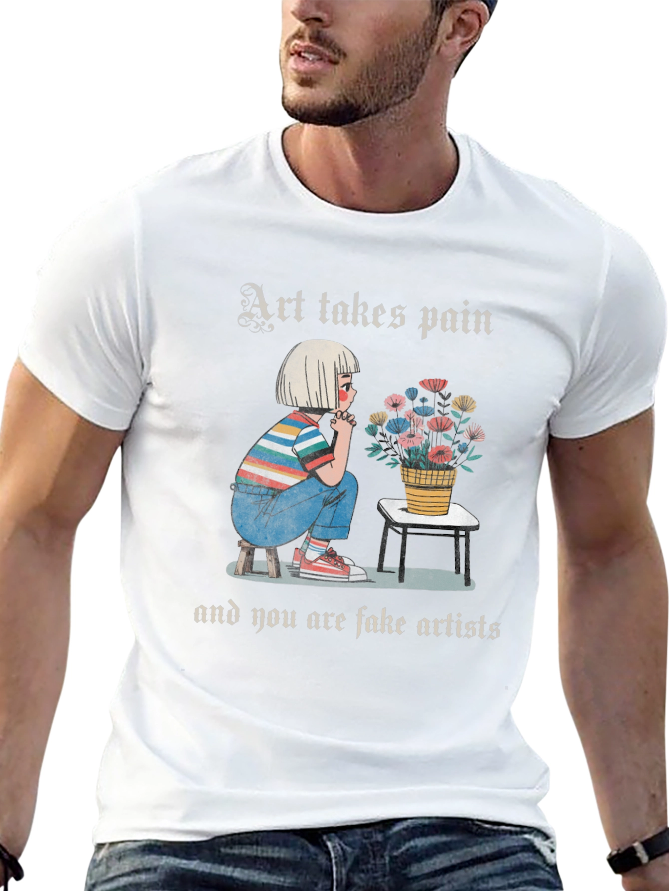 Art Takes Pain Graphic T-Shirt