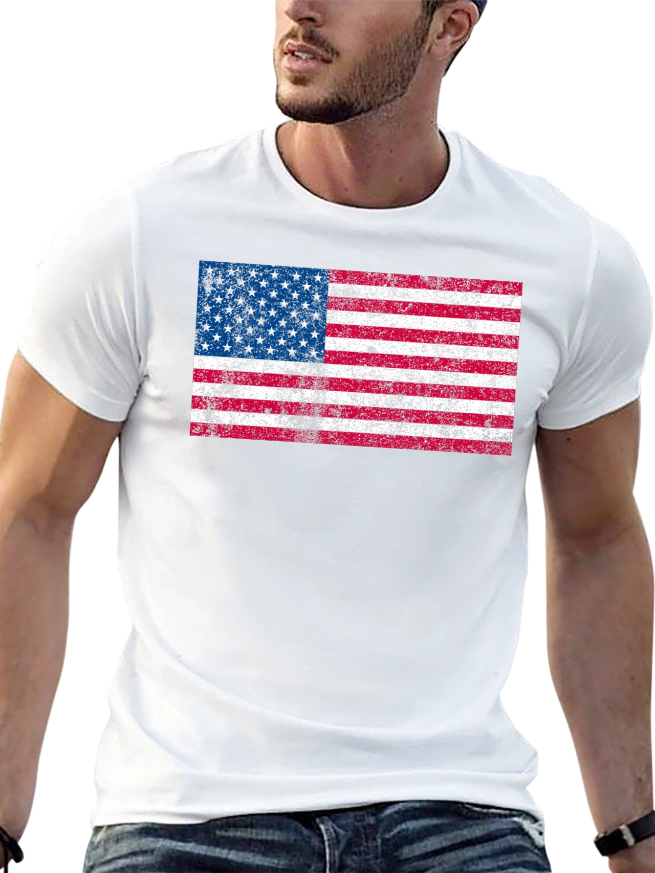 Distressed American Flag T-Shirt