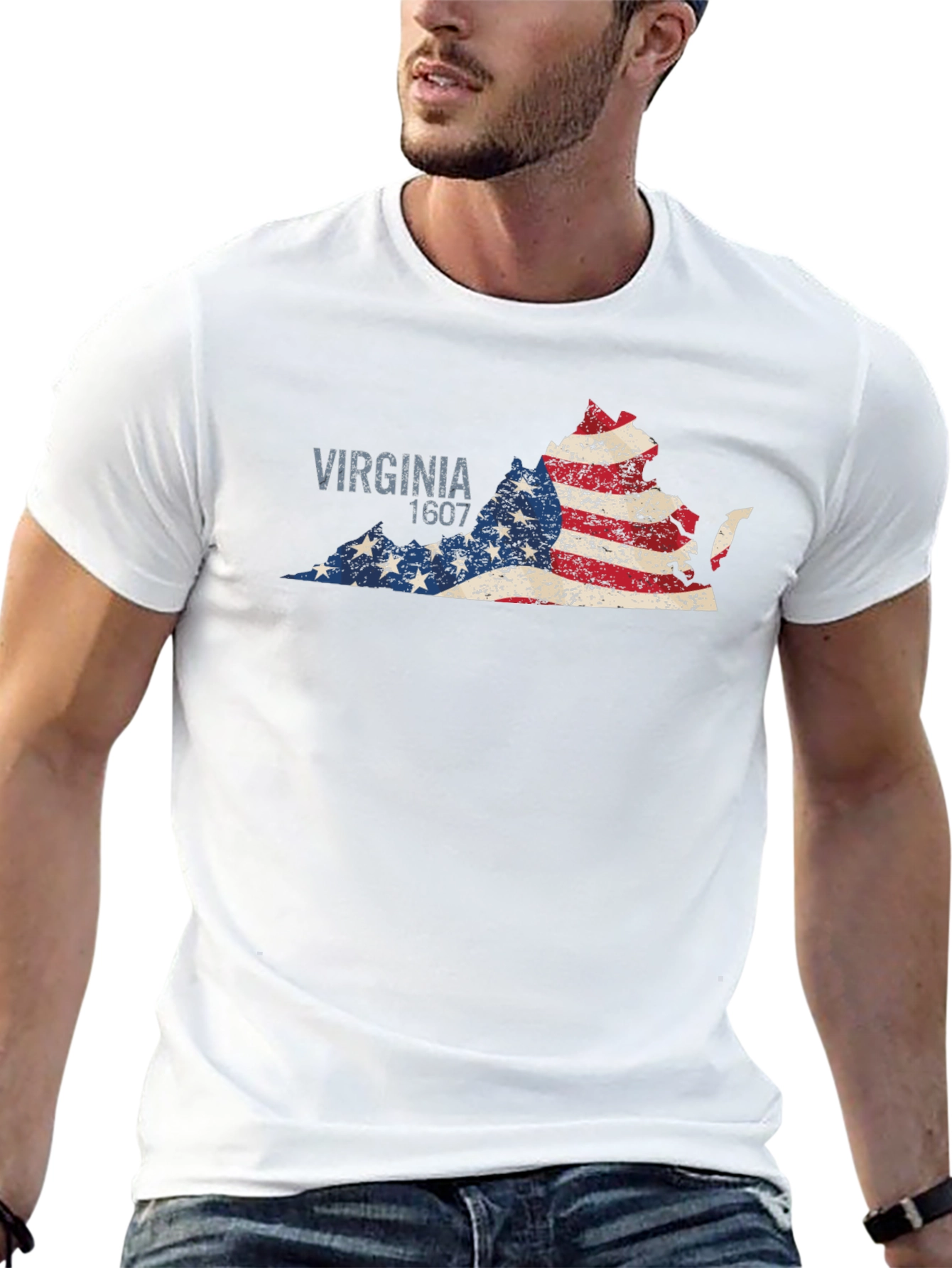 Virginia 1607 Flag Graphic T-Shirt