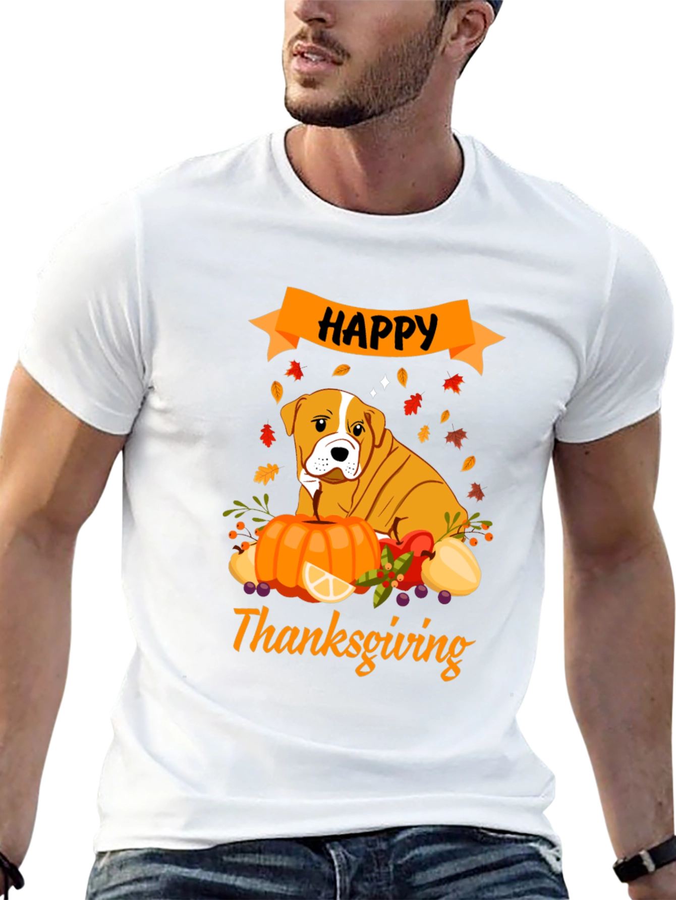 Happy Thanksgiving Dog T-Shirt