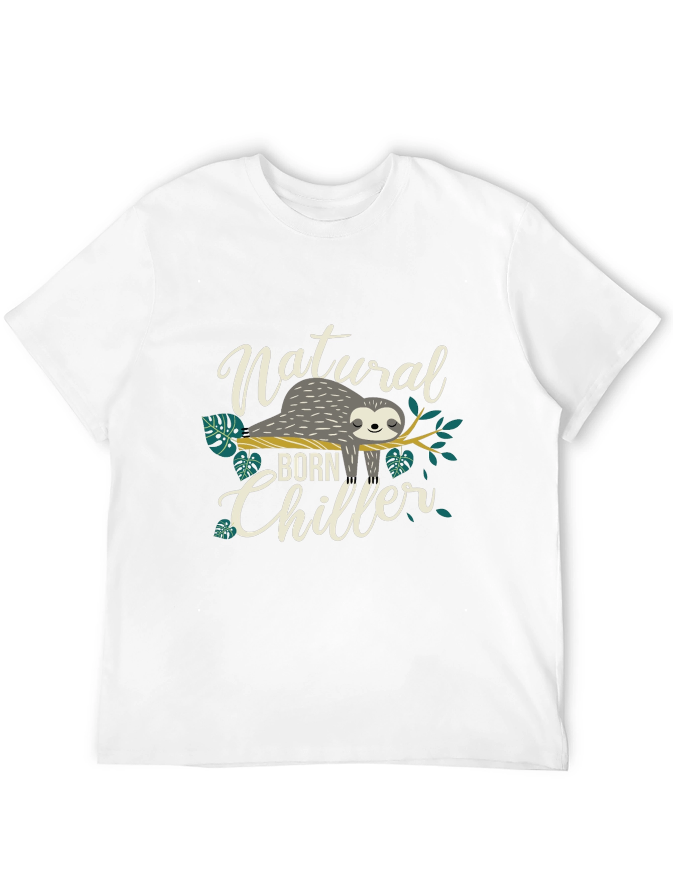 Natural Born Chiller Sloth Graphic T-Shirt