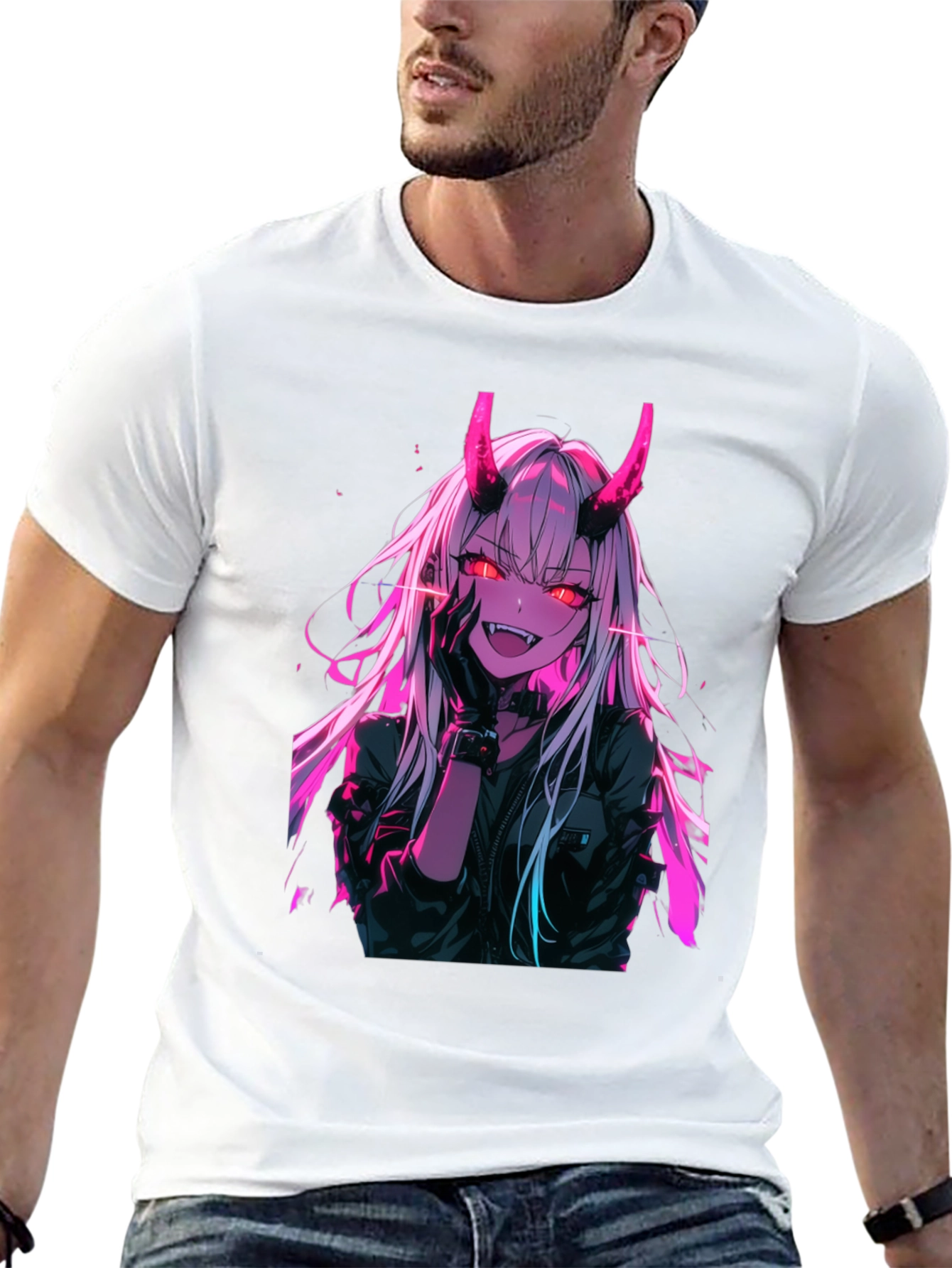 Anime Girl Demon Horns T-Shirt