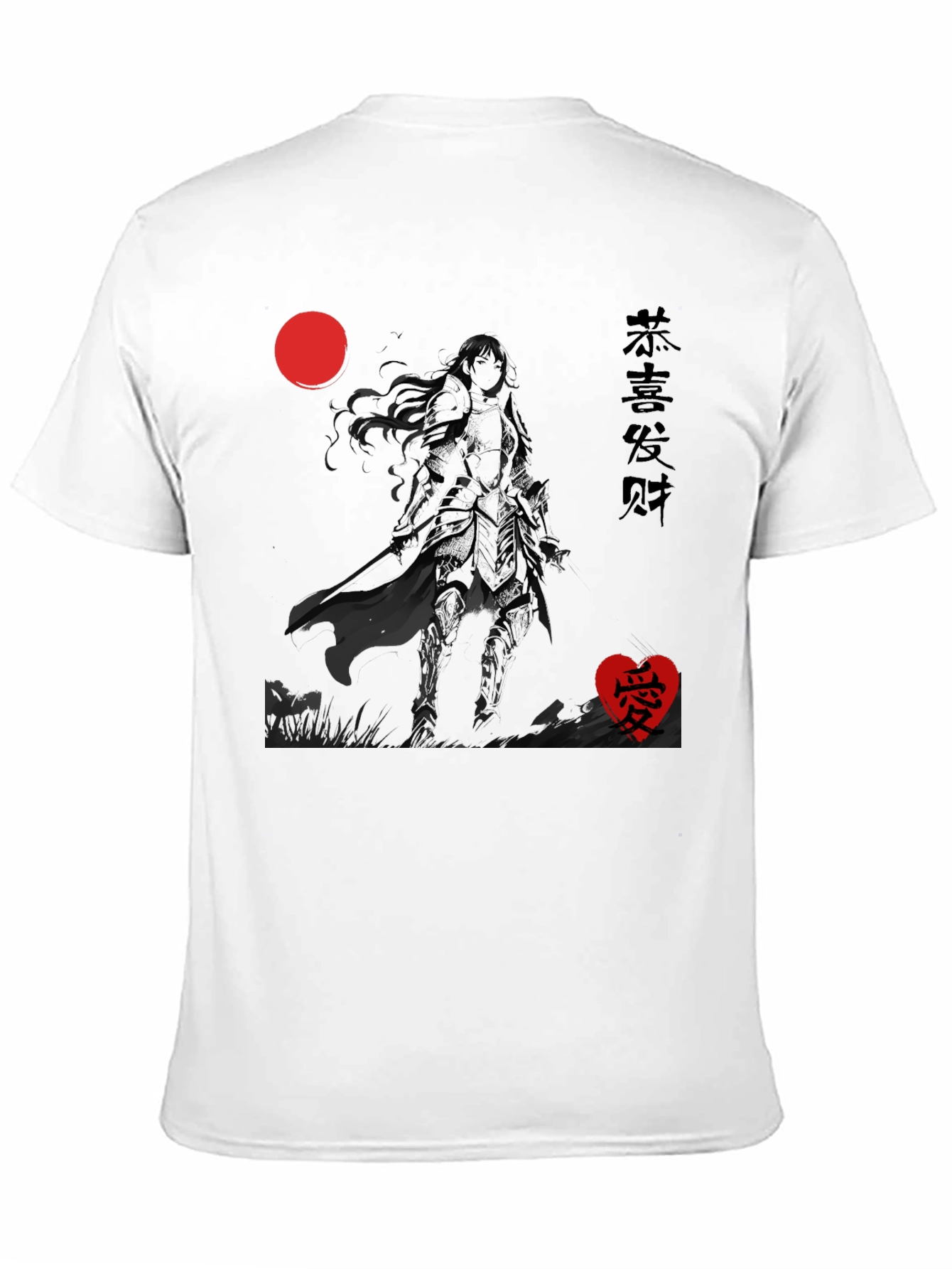 Black Graphic Tee - Anime Warrior