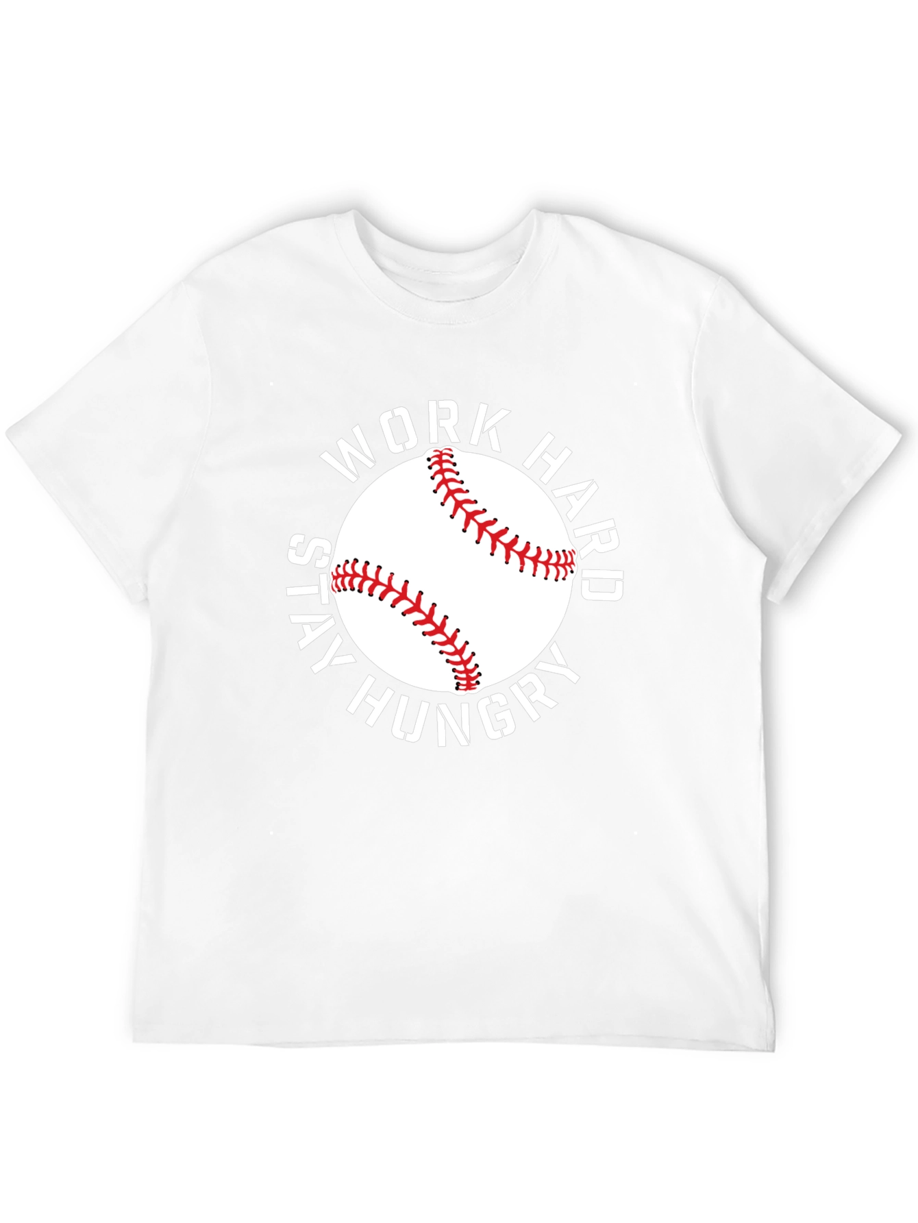 Work Hard Baseball Graphic T-Shirt