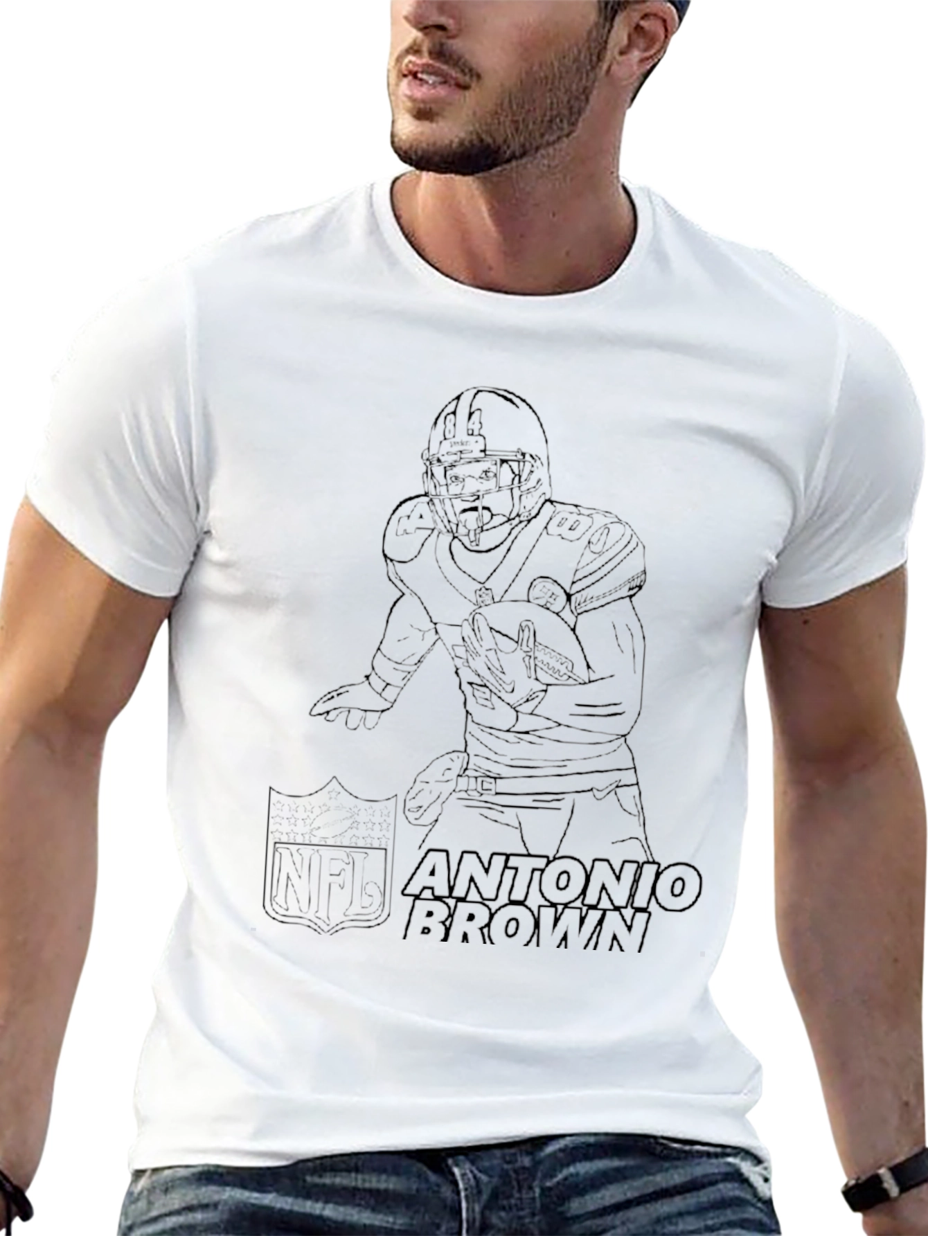 Antonio Brown Football Graphic T-Shirt