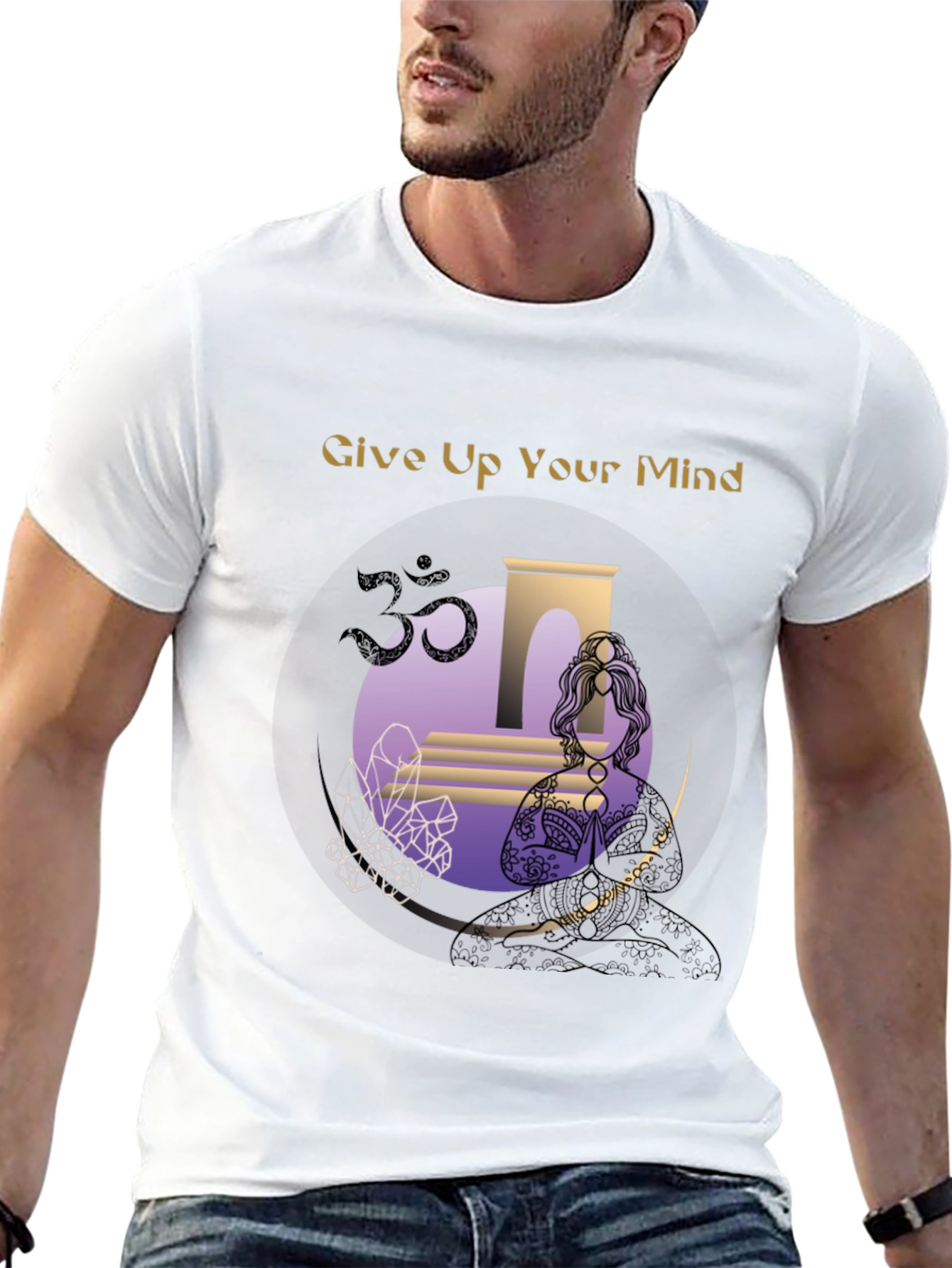 Give Up Your Mind T-Shirt Yoga Meditation Design