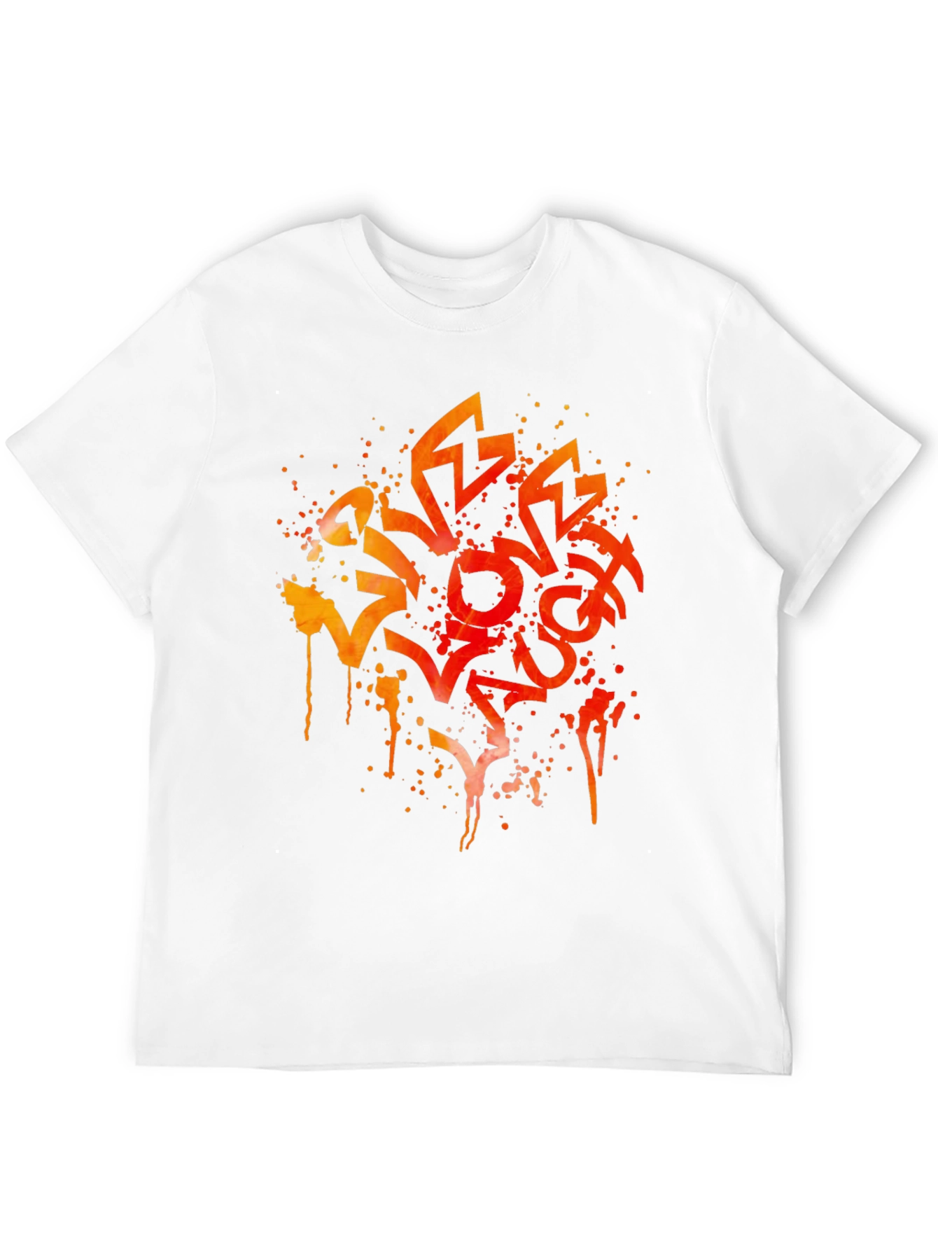 Urban Graffiti Style Graphic Tee - Black