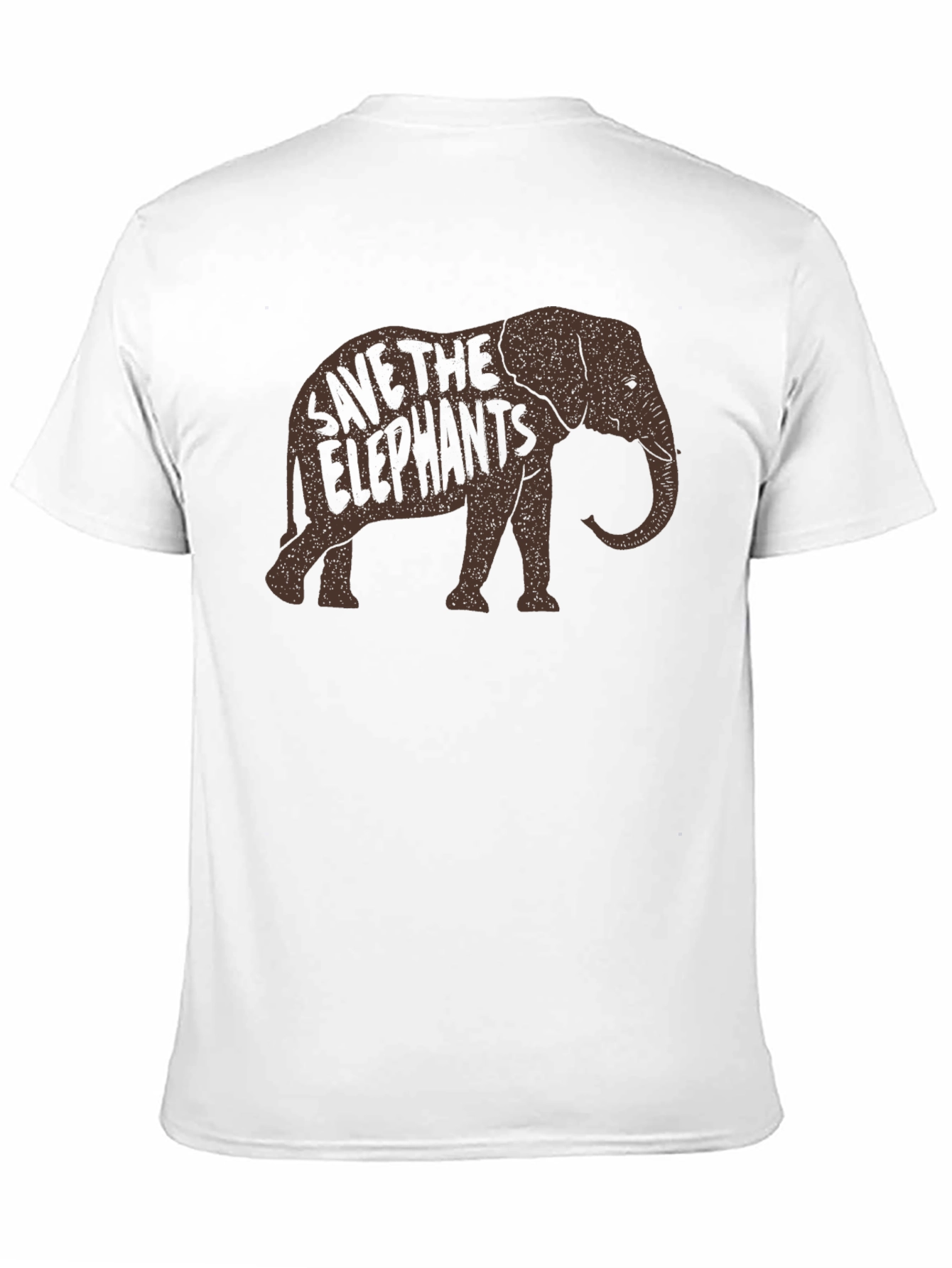 Save the Elephants Graphic Tee - Black Cotton T-Shirt