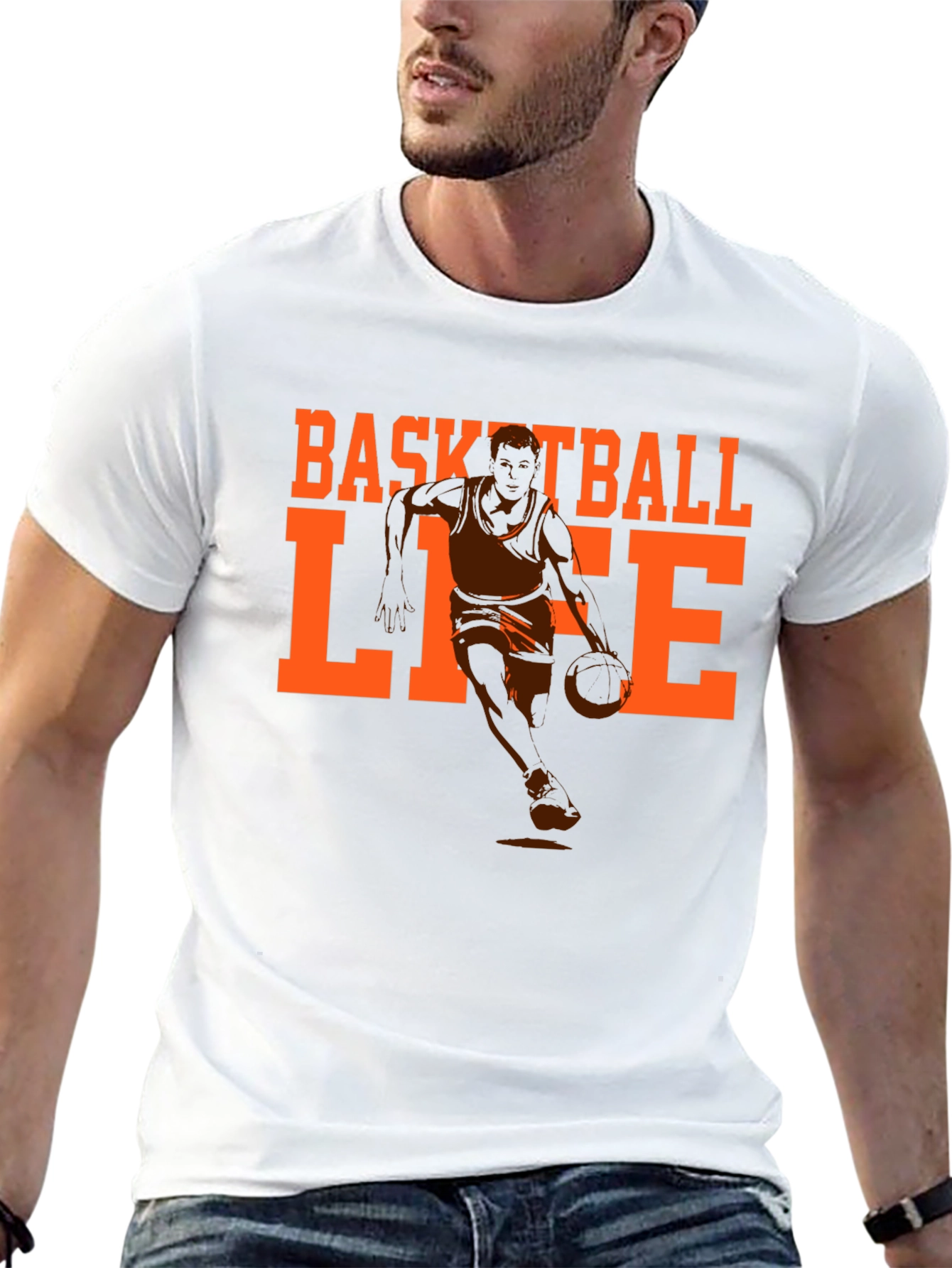 Basketball Life Graphic Tee - Black