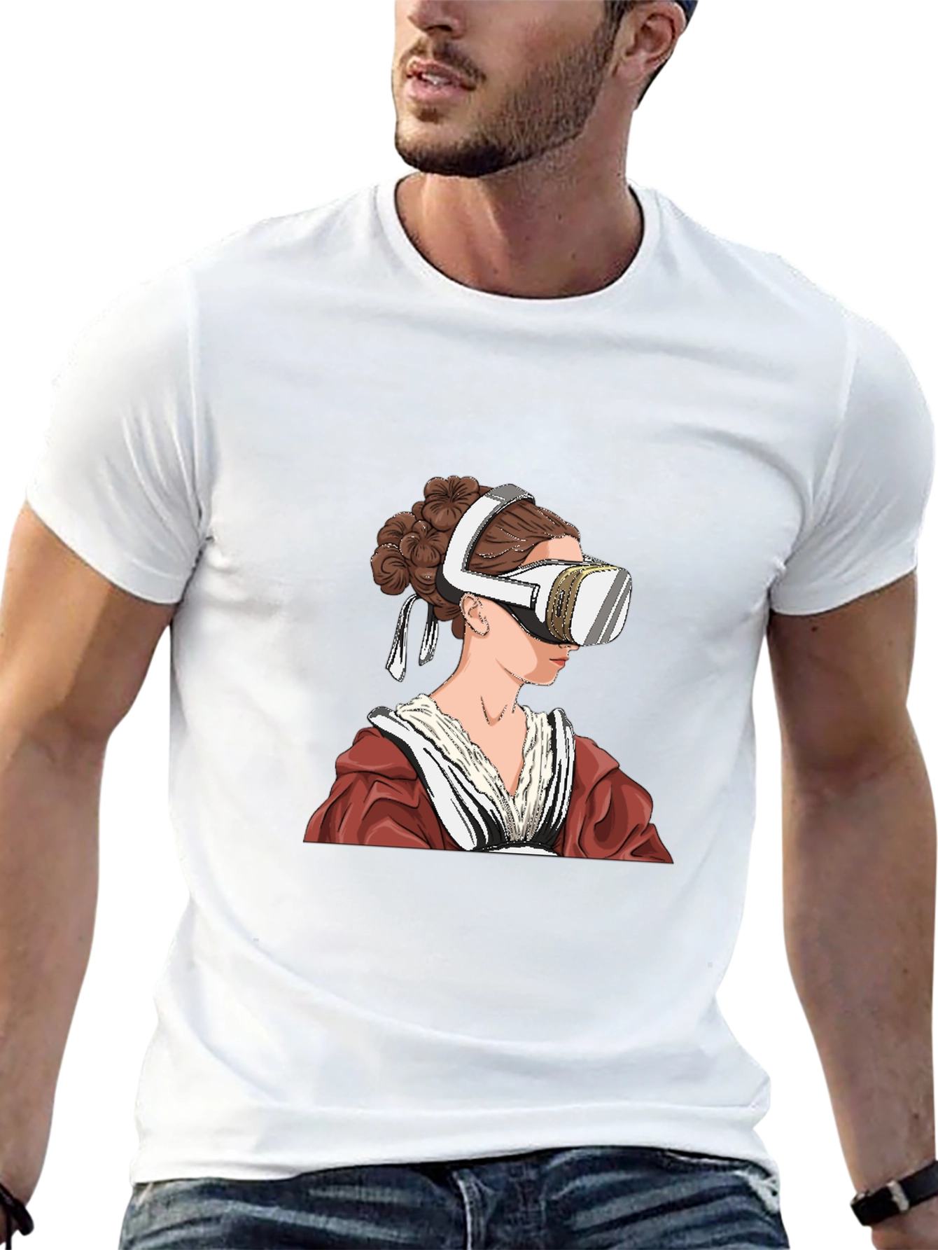 VR Headset Renaissance Art T-Shirt