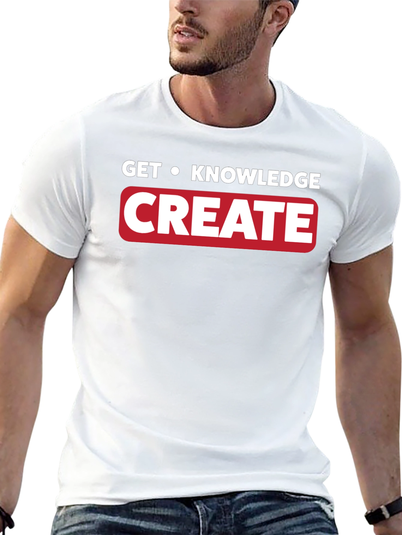 Get Knowledge Create T-Shirt - Black