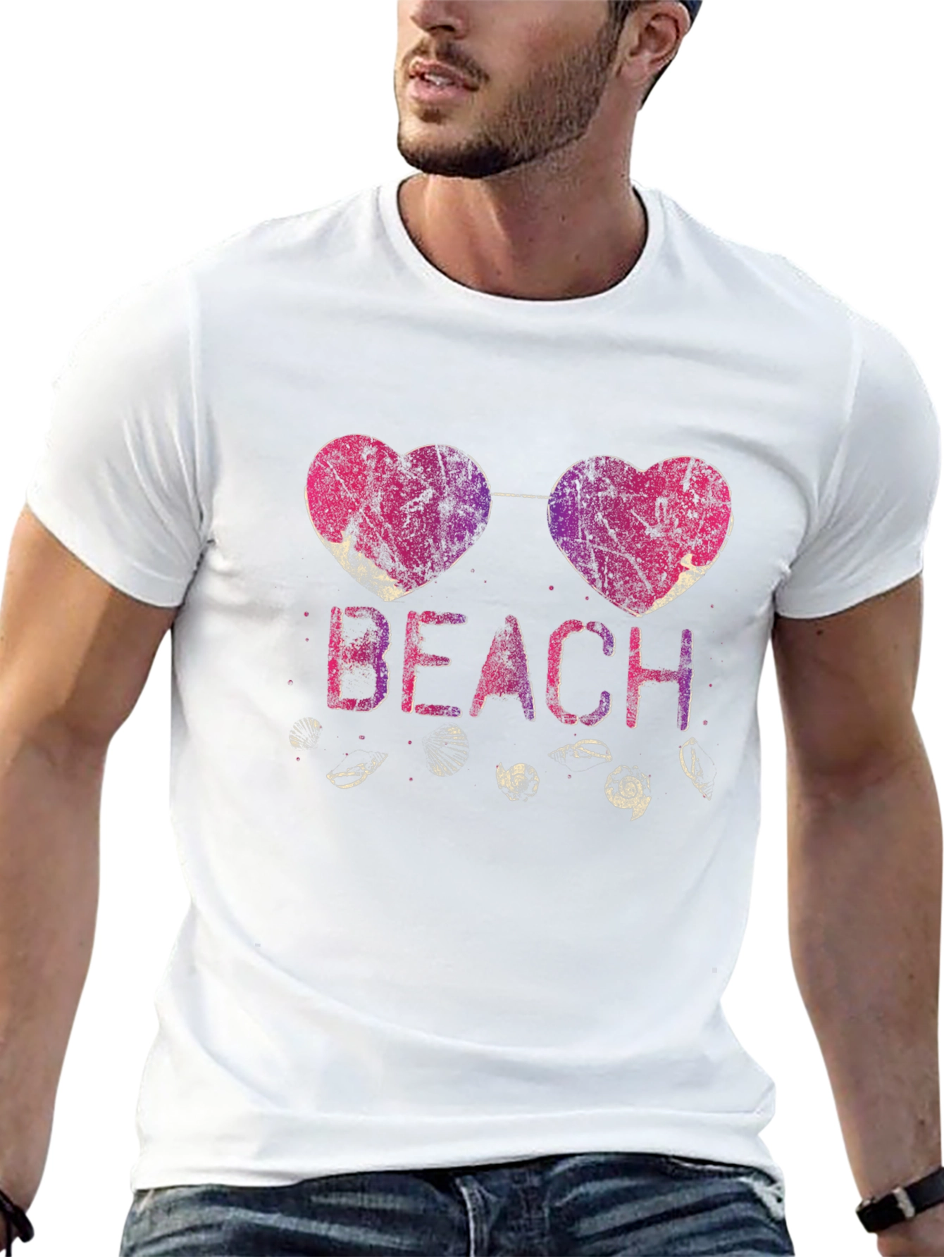 Beach Heart Sunglasses Graphic Tee
