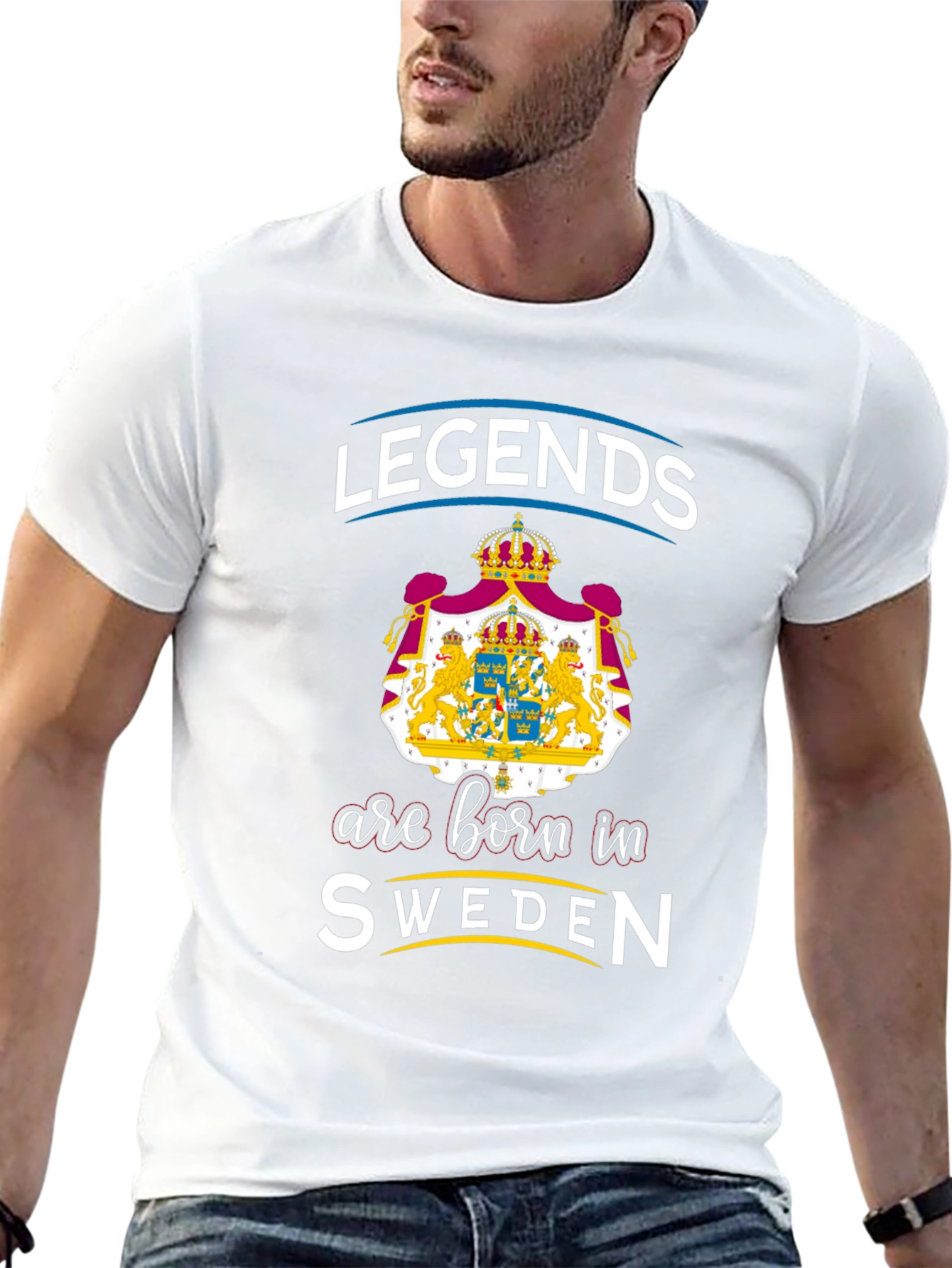 Legends Are Born In Sweden Graphic T-Shirt