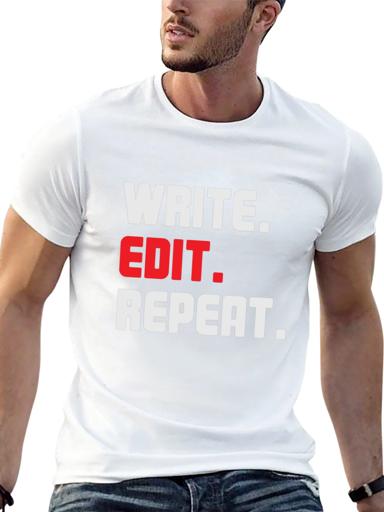 Write Edit Repeat Black T-Shirt
