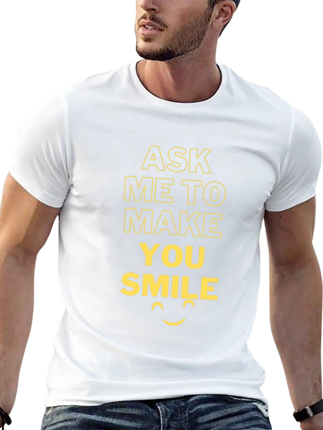 Ask Me To Make You Smile T-Shirt - Black