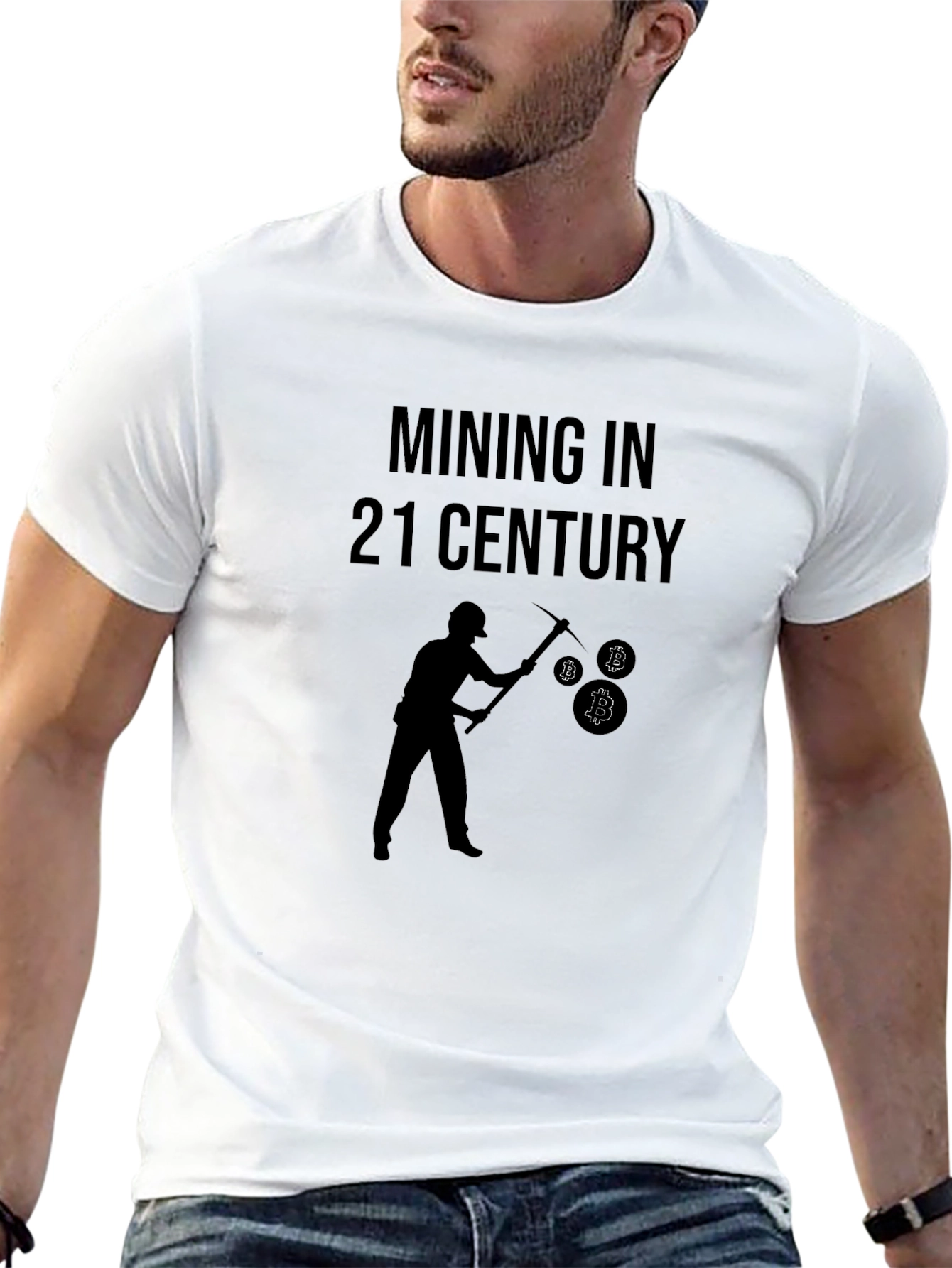Mining in 21st Century T-Shirt Bitcoin Miner