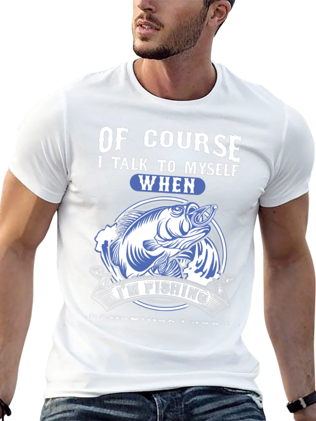 Funny Fishing T-Shirt: Of Course I Talk to Myself
