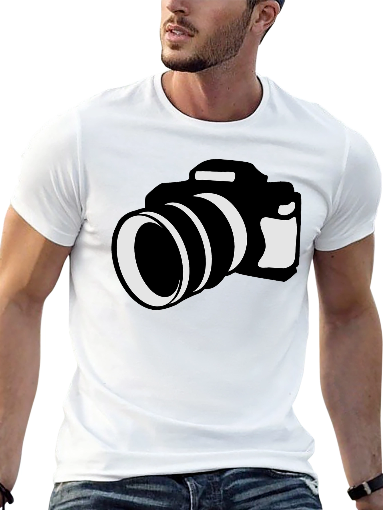 Photographer T-Shirt: Black Camera Graphic Tee