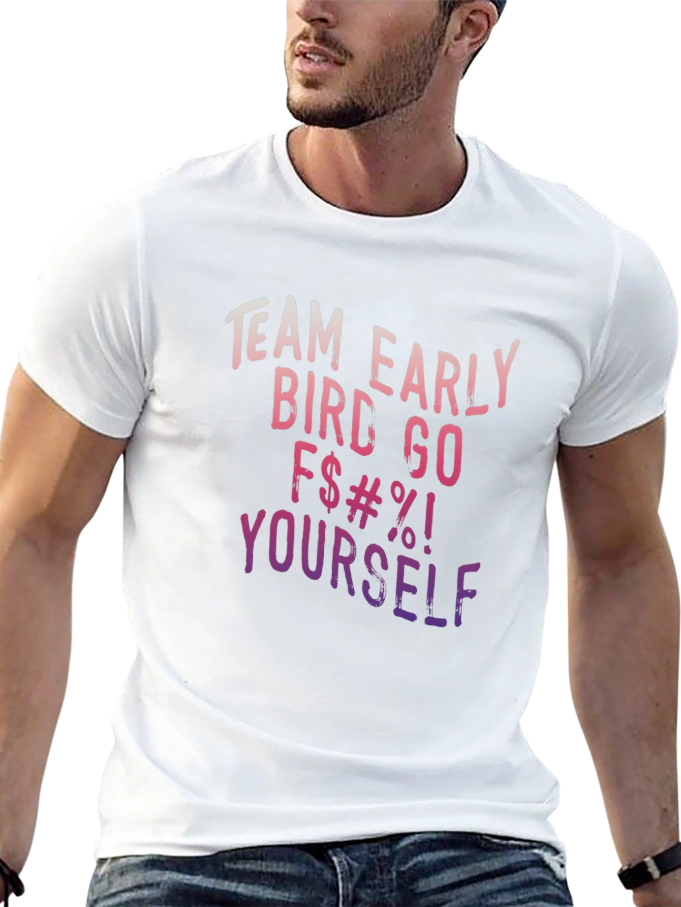 Funny Team Early Bird Graphic T-Shirt