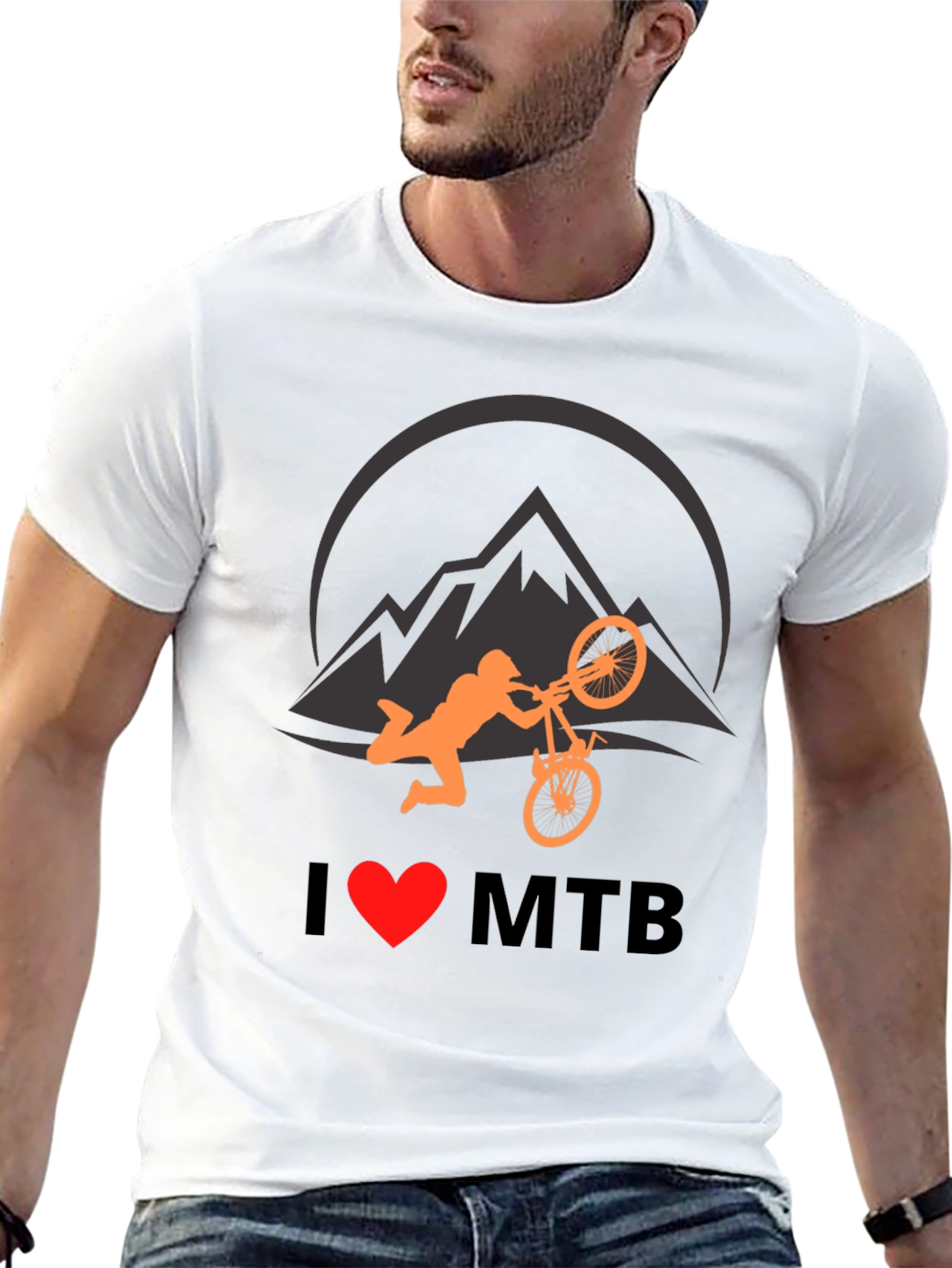 I Heart MTB Black Graphic T-Shirt