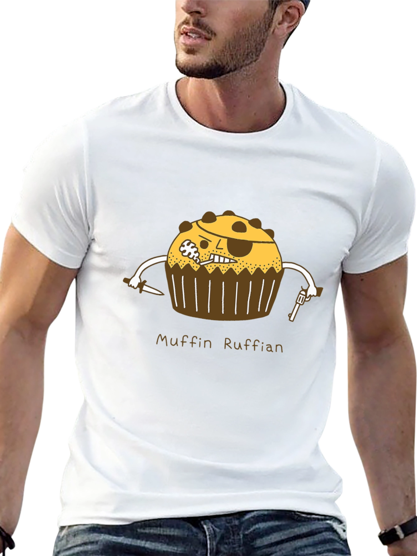 Muffin Ruffian Graphic Tee - Pirate Cupcake T-Shirt