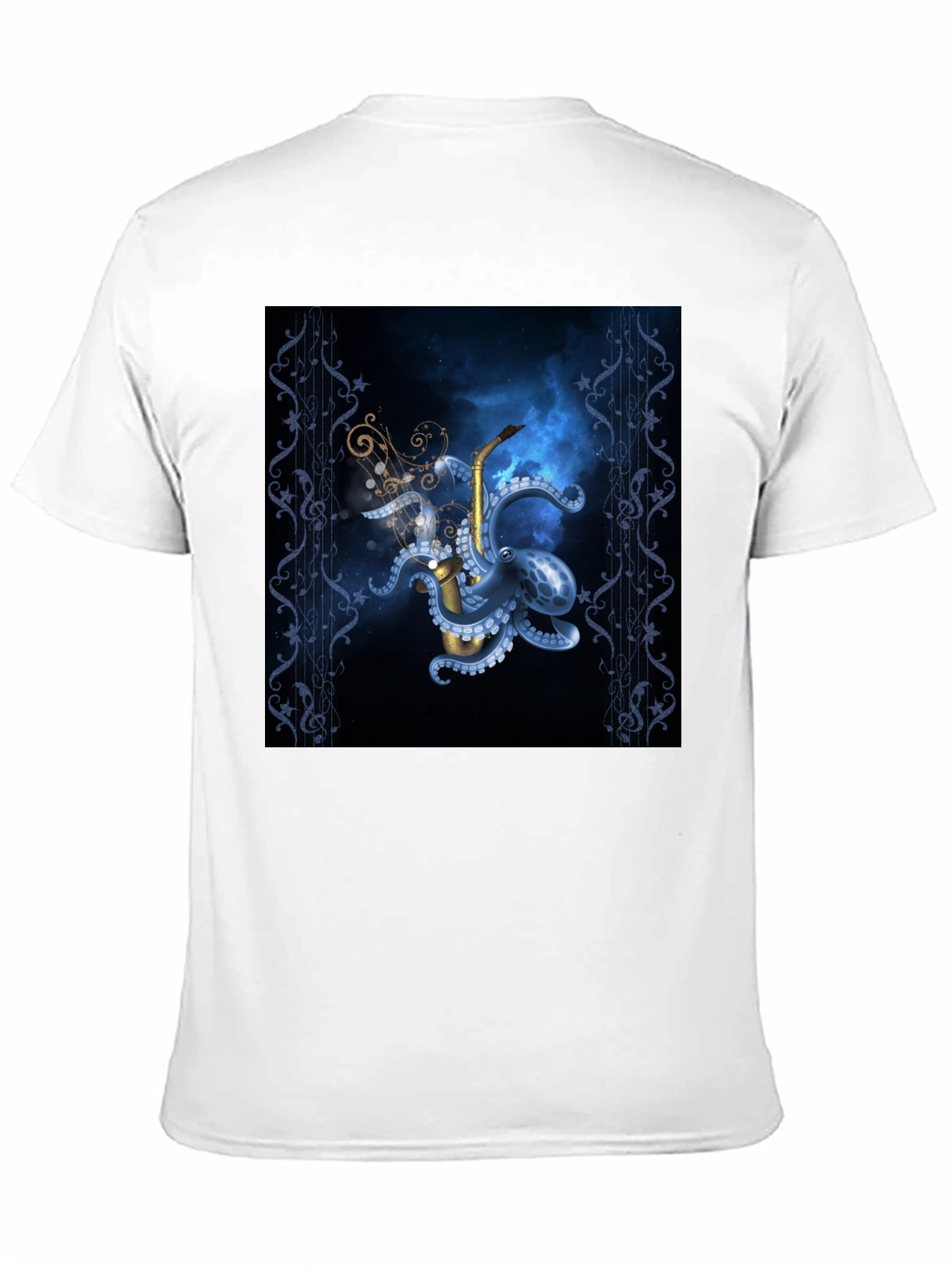 Octopus Saxophone Graphic T-Shirt