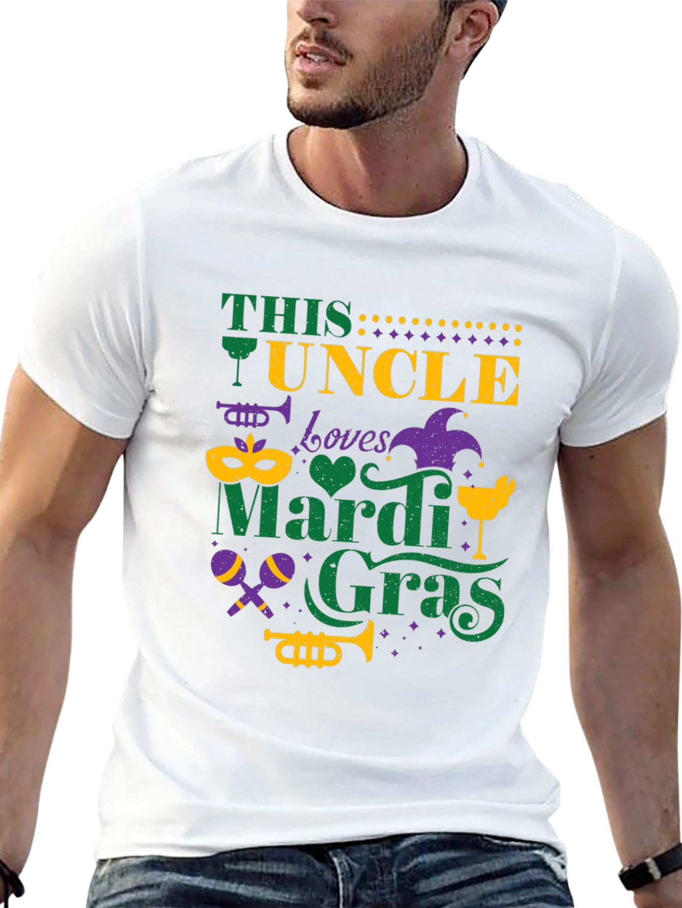 This Uncle Loves Mardi Gras T-Shirt