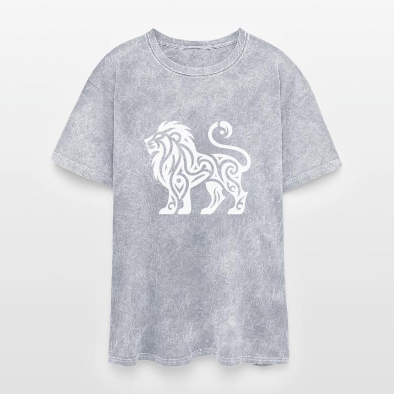 Mighty Tribal Lion With Mane Tattoo Style