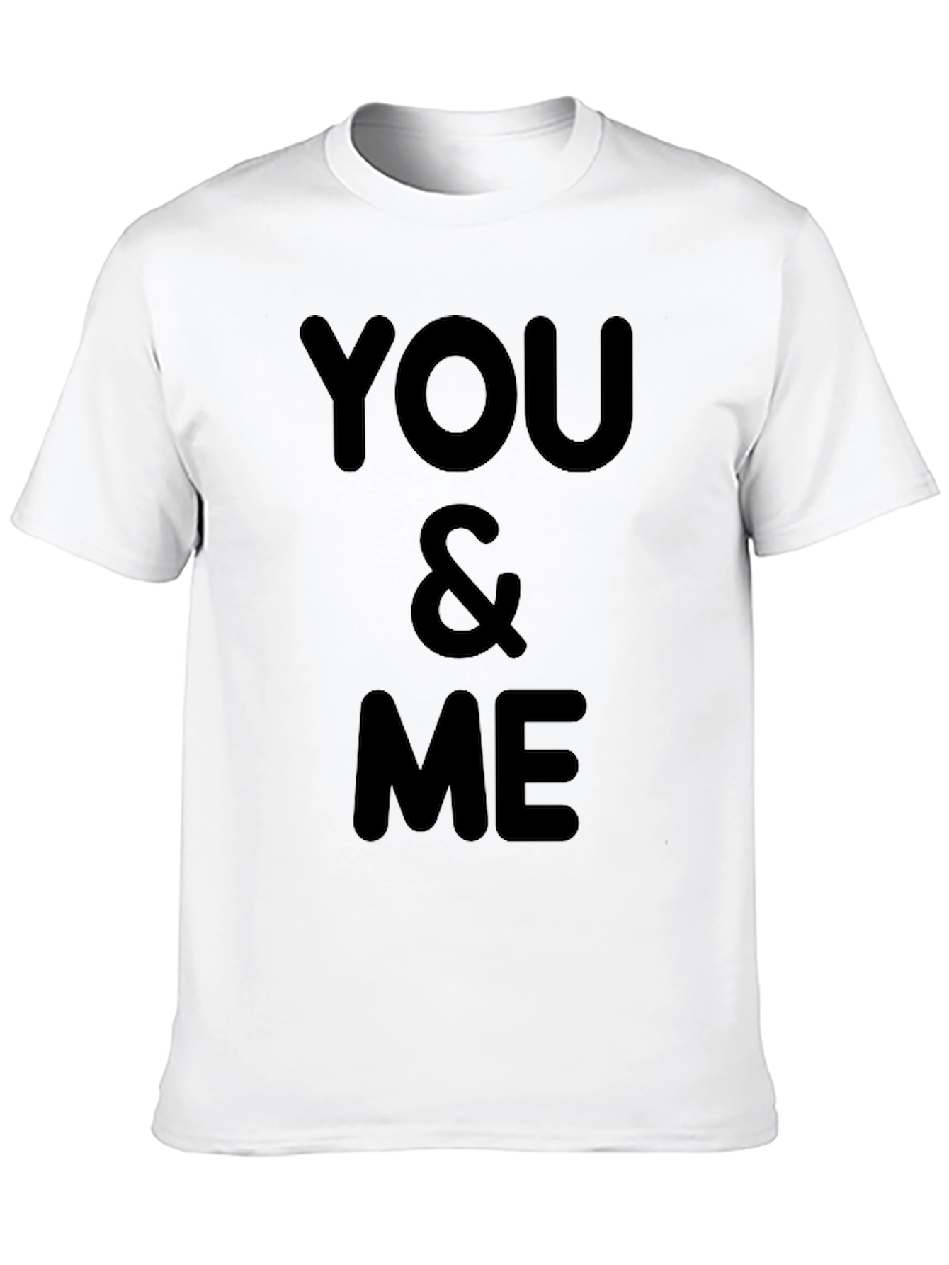 You & Me Graphic Tee - Black Casual T-Shirt