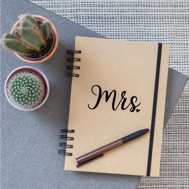 Mrs with heart wedding gift idea
