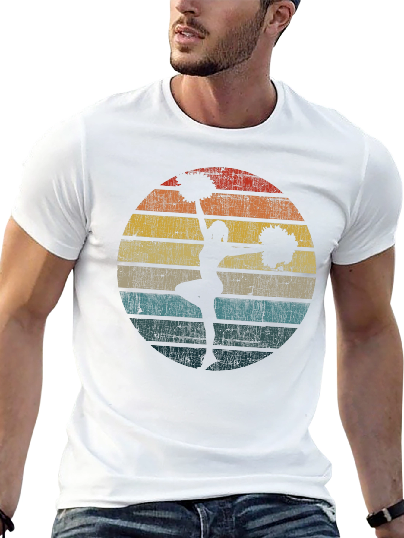Retro Cheerleader Silhouette T-Shirt