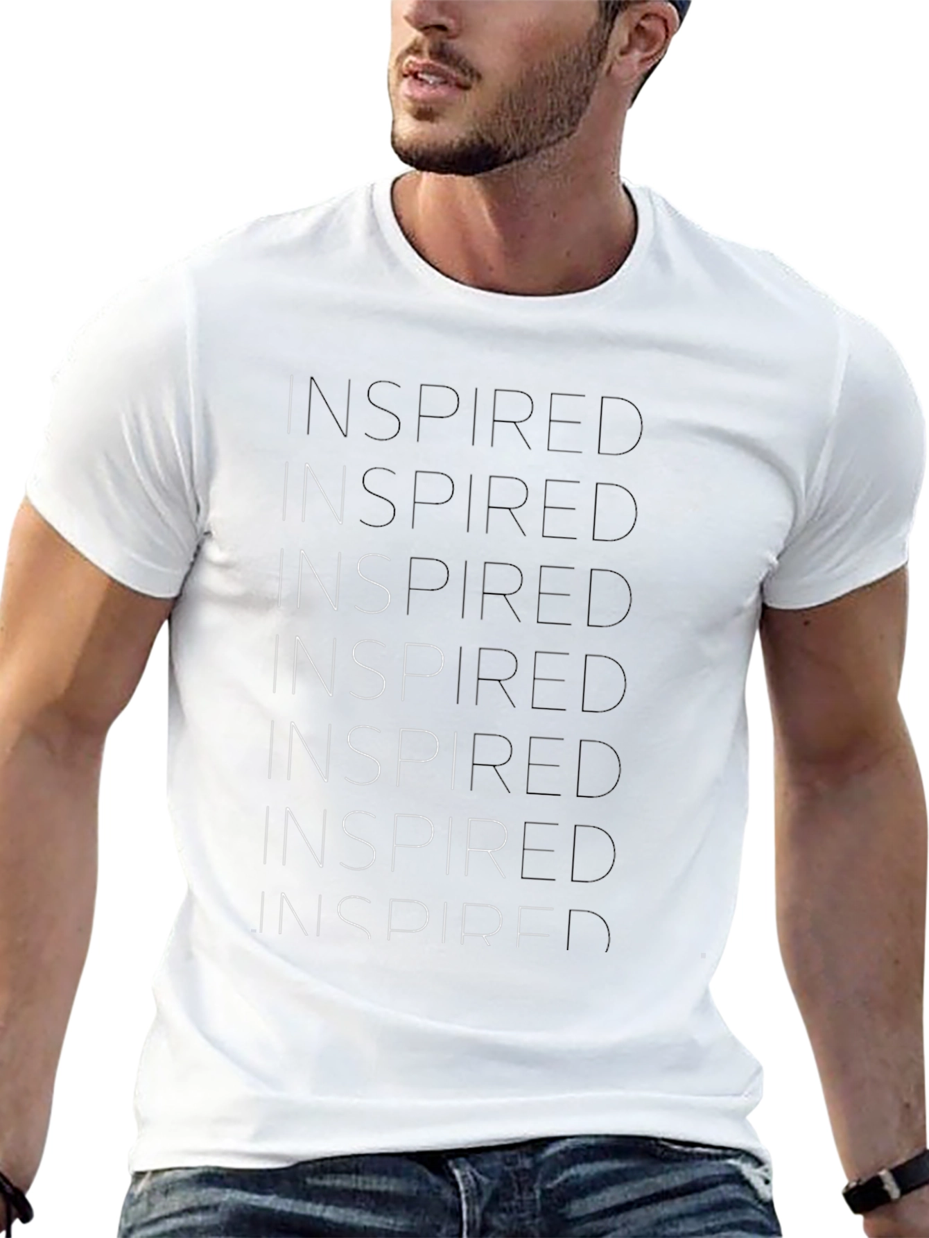 Inspired Graphic Print Black T-Shirt