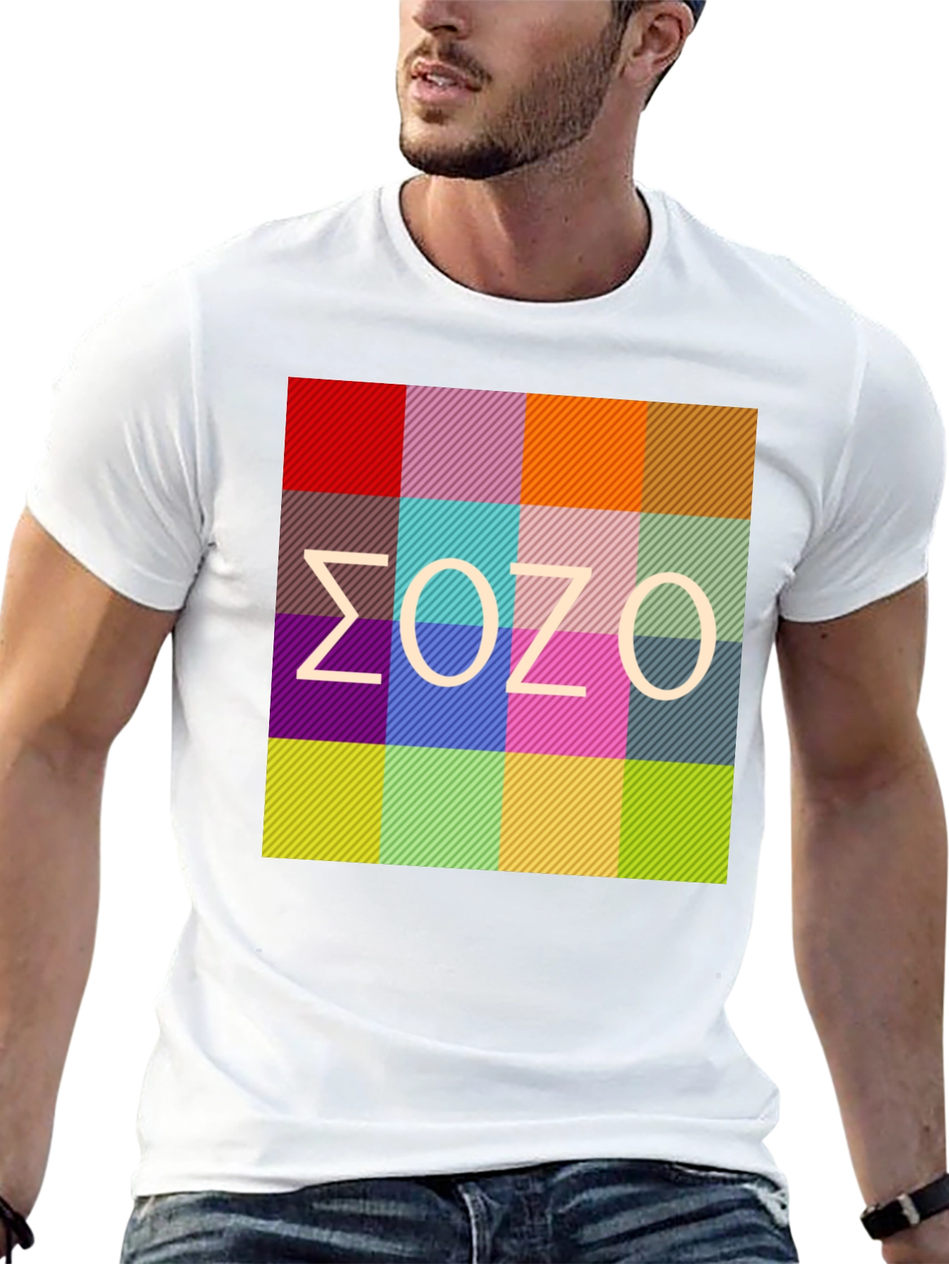 Abstract Color Block T-Shirt