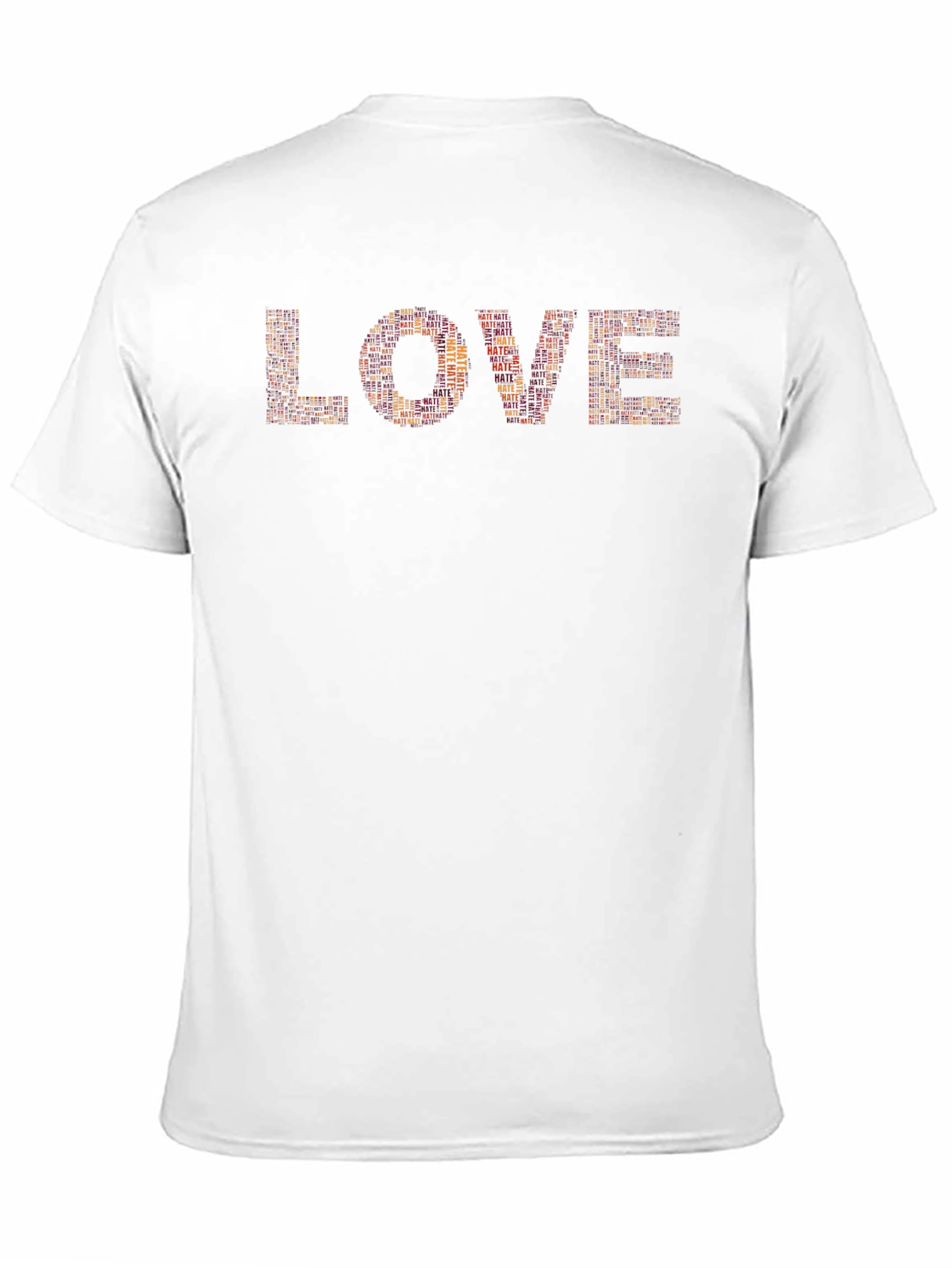 Love Hate Graphic Print Crew Neck Tee