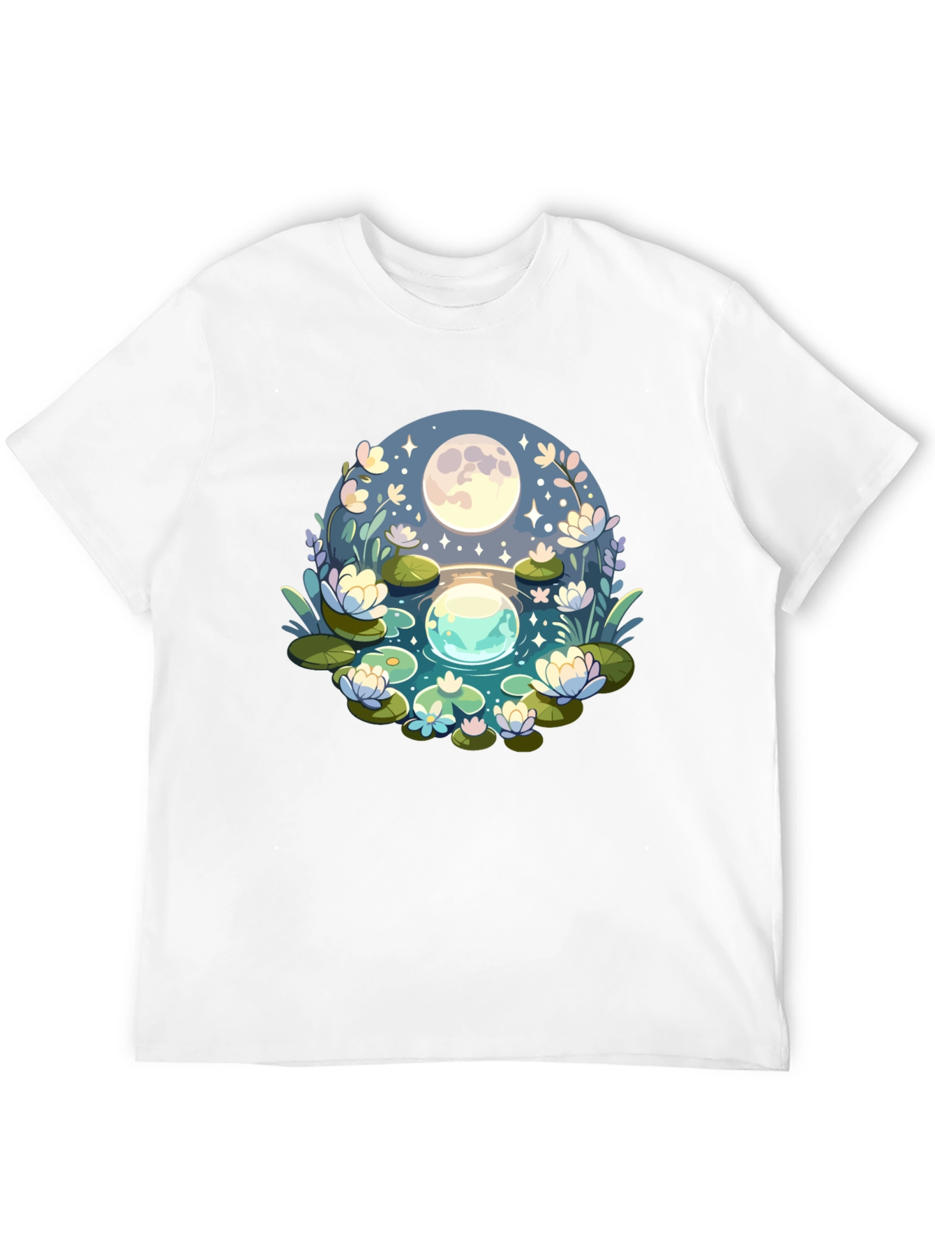 Magical Moonlit Pond Graphic Tee