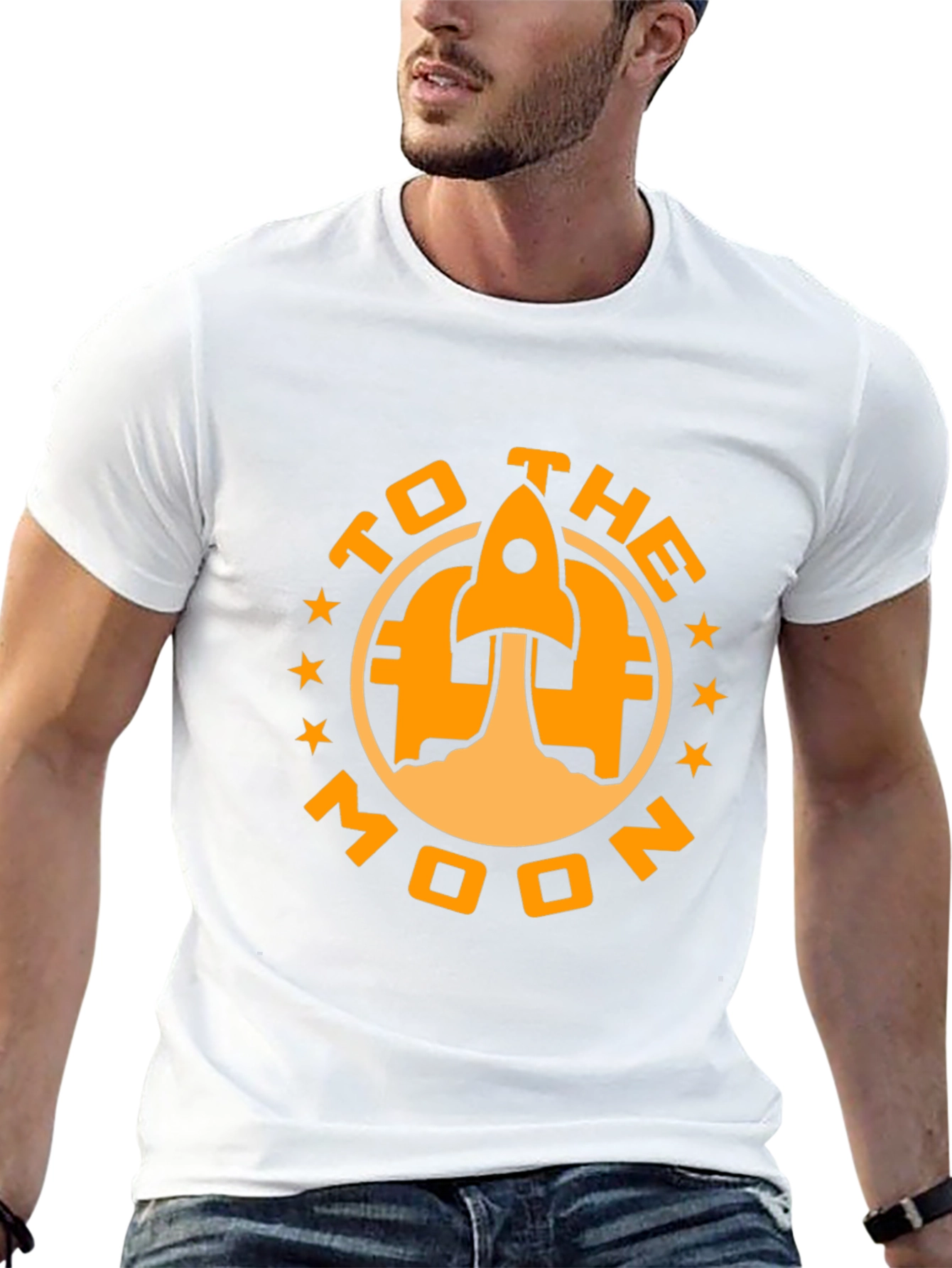 To The Moon Rocket Graphic Tee