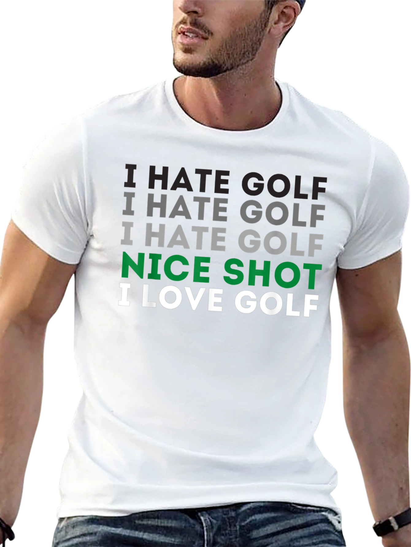 I Hate Golf Nice Shot I Love Golf T-Shirt