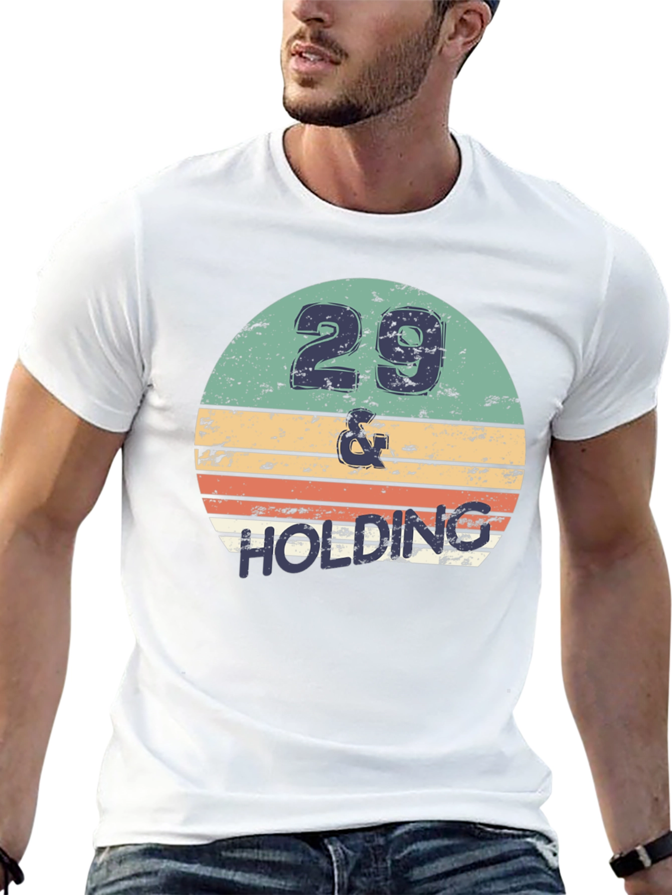 29 & Holding Birthday T-Shirt Retro Design