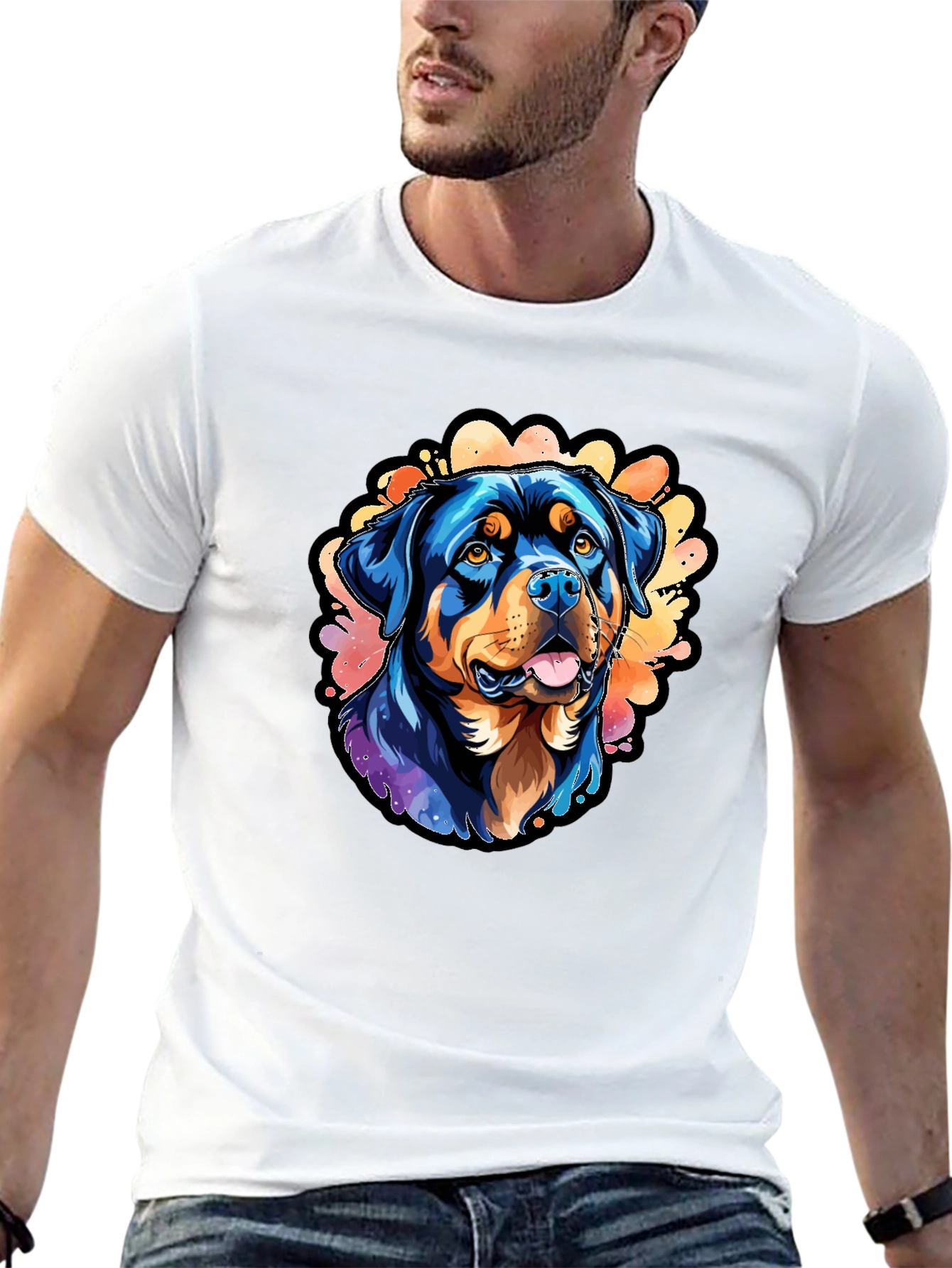 Rottweiler Dog Graphic T-Shirt - Stylish Animal Tee