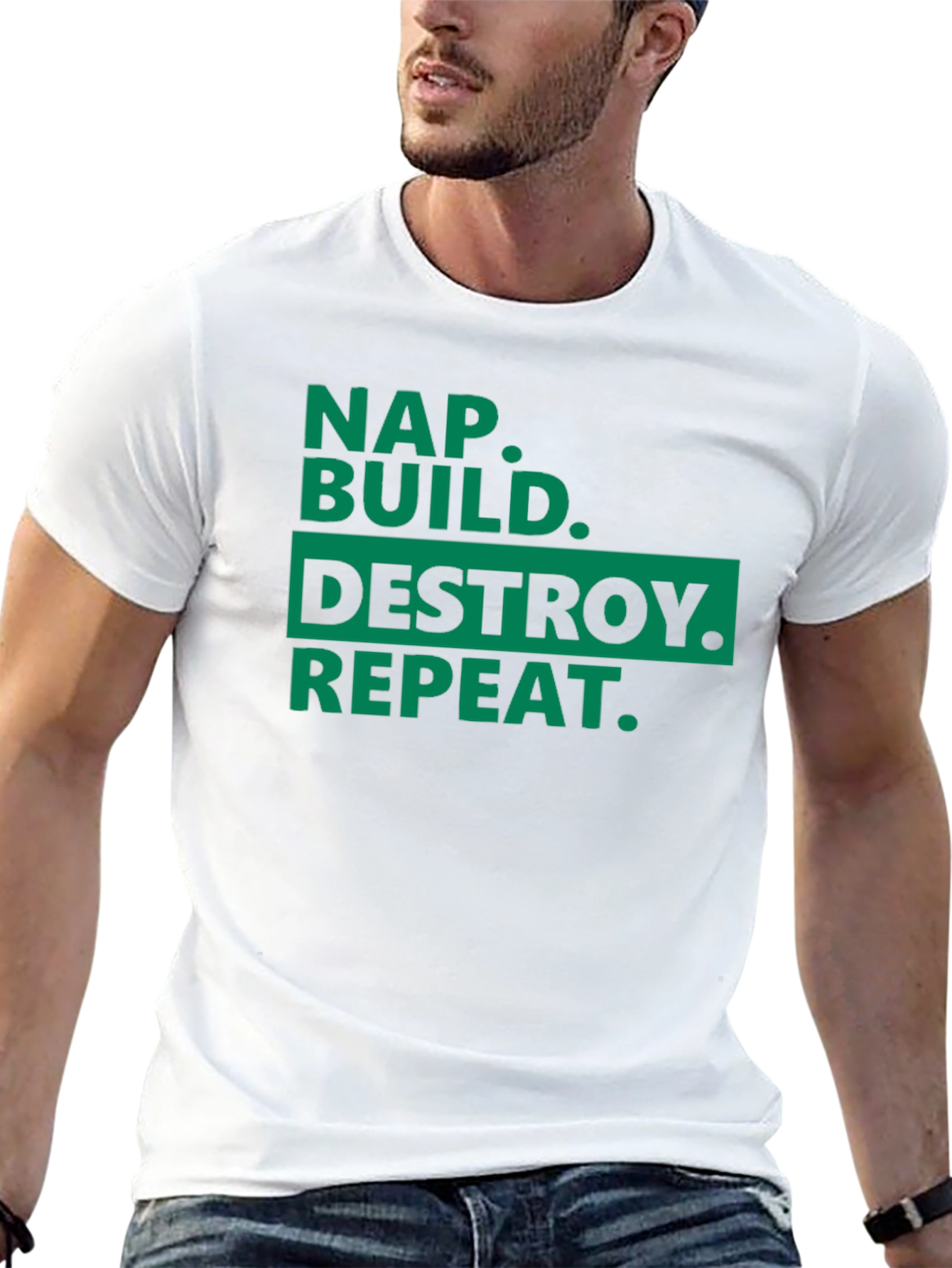 Nap Build Destroy Repeat Graphic T-Shirt
