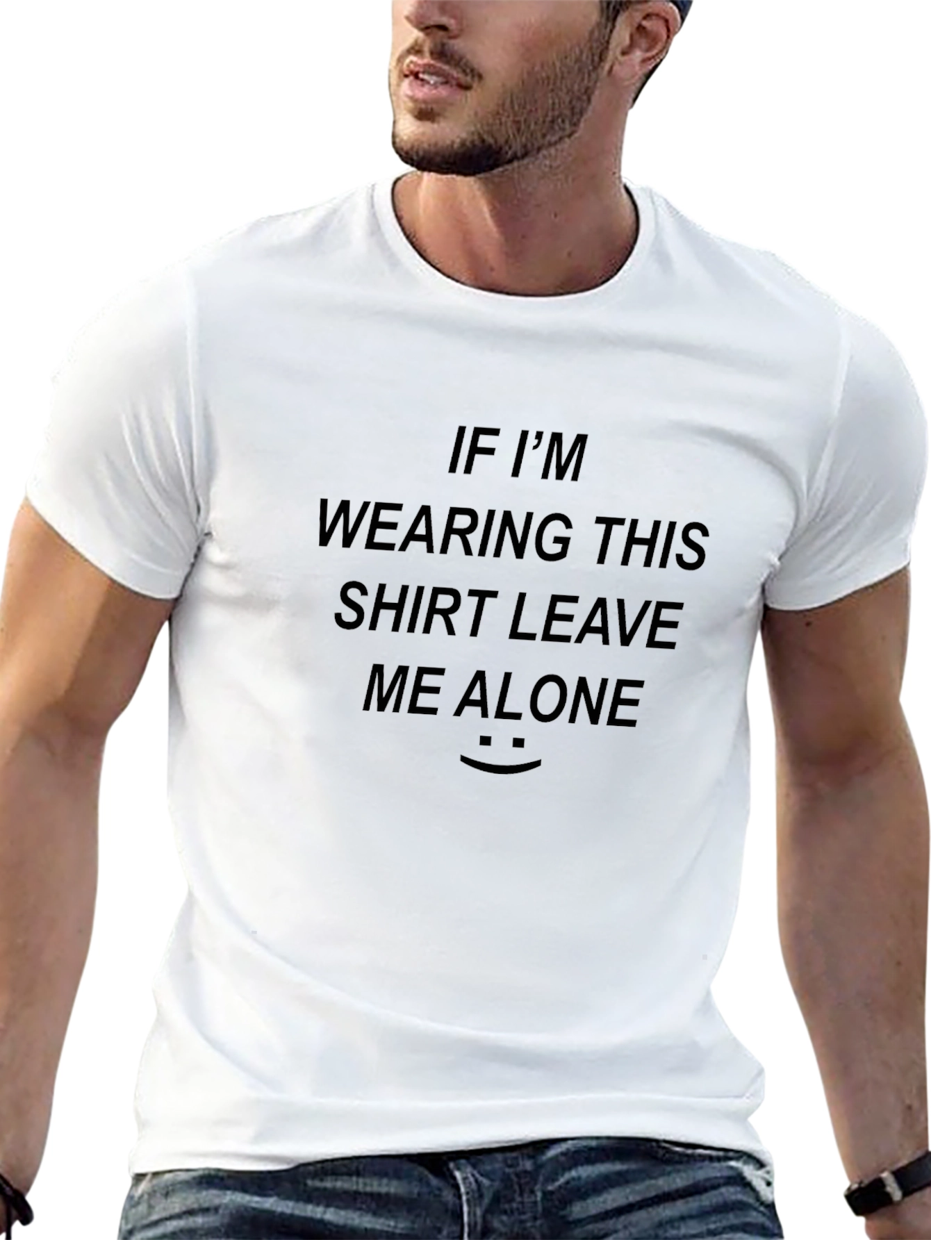Mens Black Leave Me Alone Graphic Tee