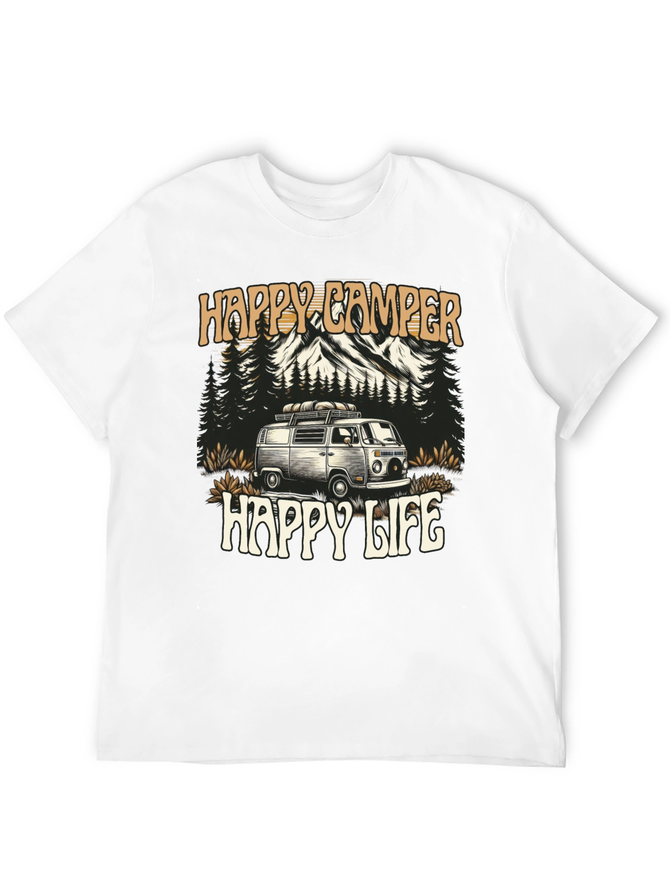 Happy Camper Graphic Tee - Adventure & Comfort