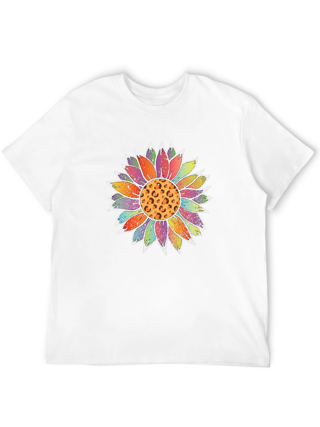 Sunflower Leopard Print Black Tee
