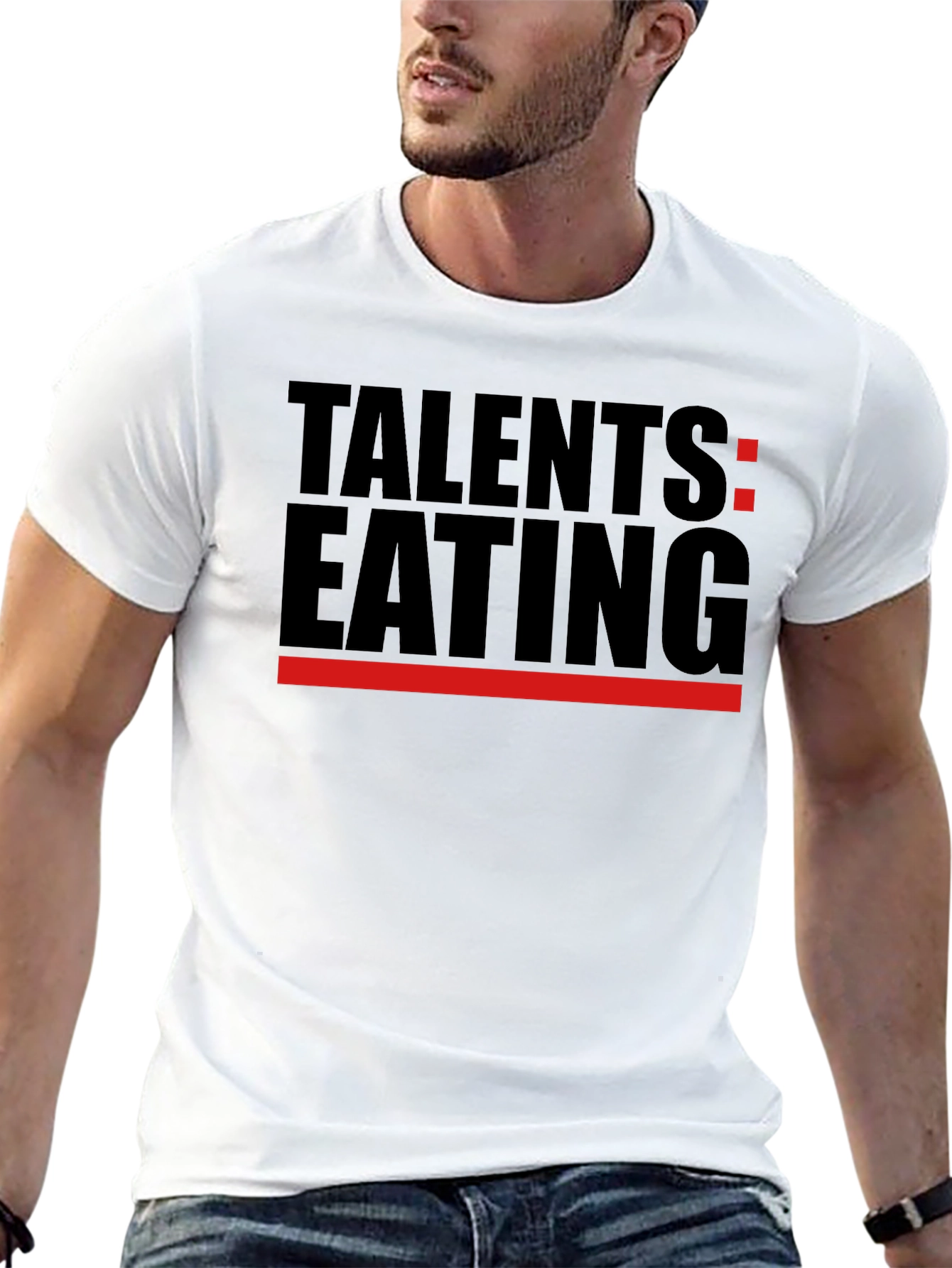 Talents Eating Black T-Shirt - Novelty Graphic Tee